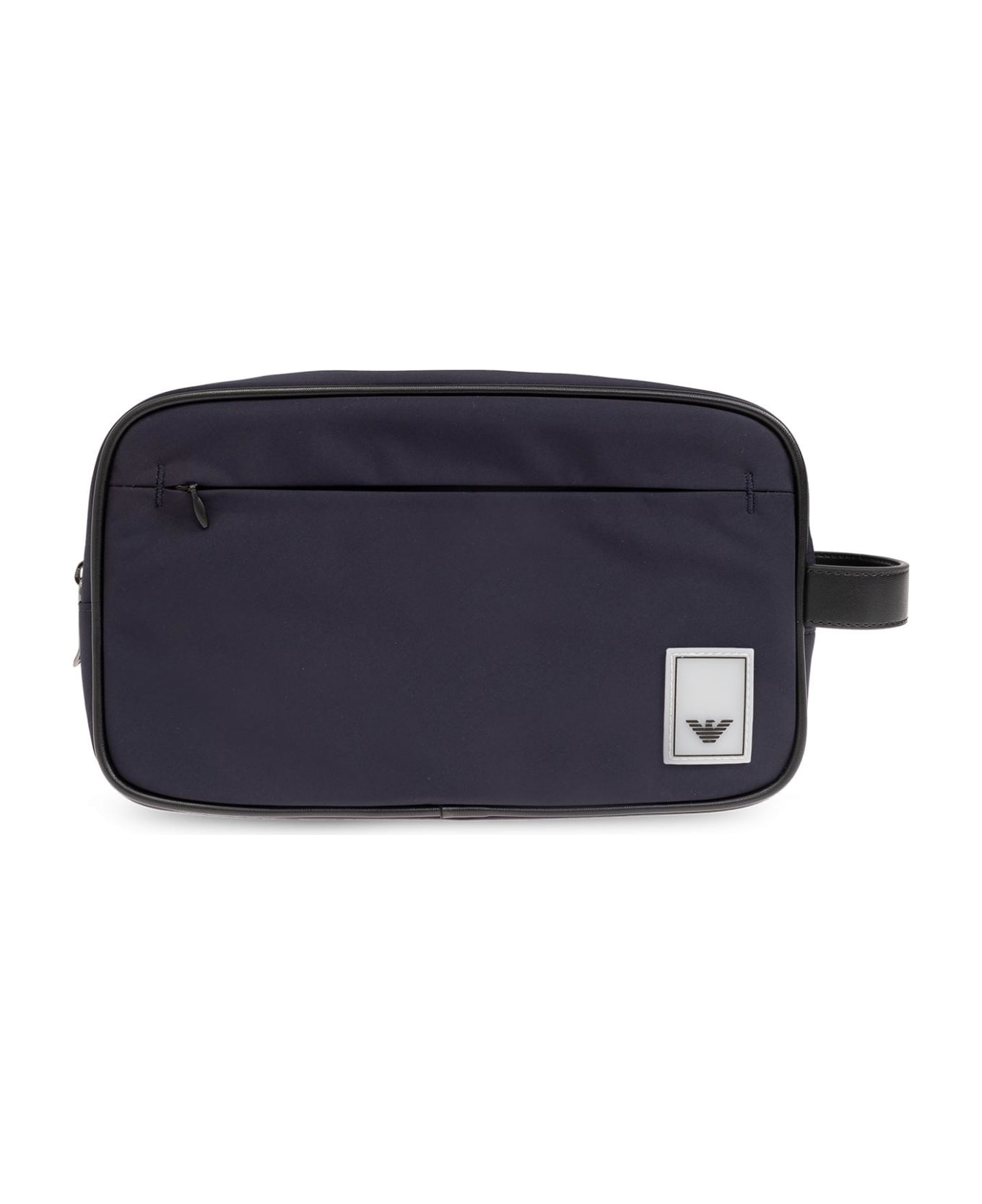 Emporio Armani Wash Bag With Logo - Blu トラベルバッグ