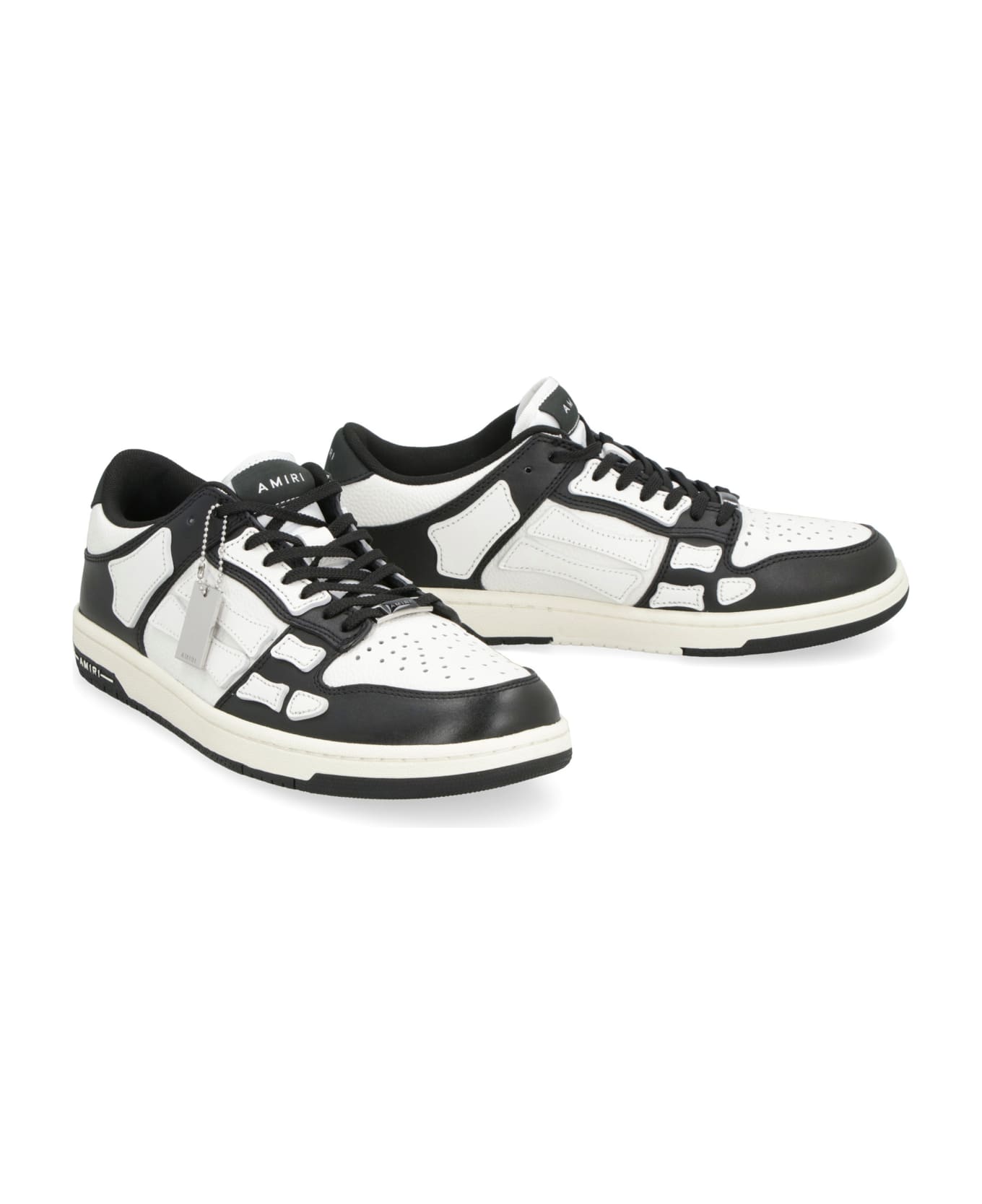 AMIRI Black And White Skel Low Sneakers - Black