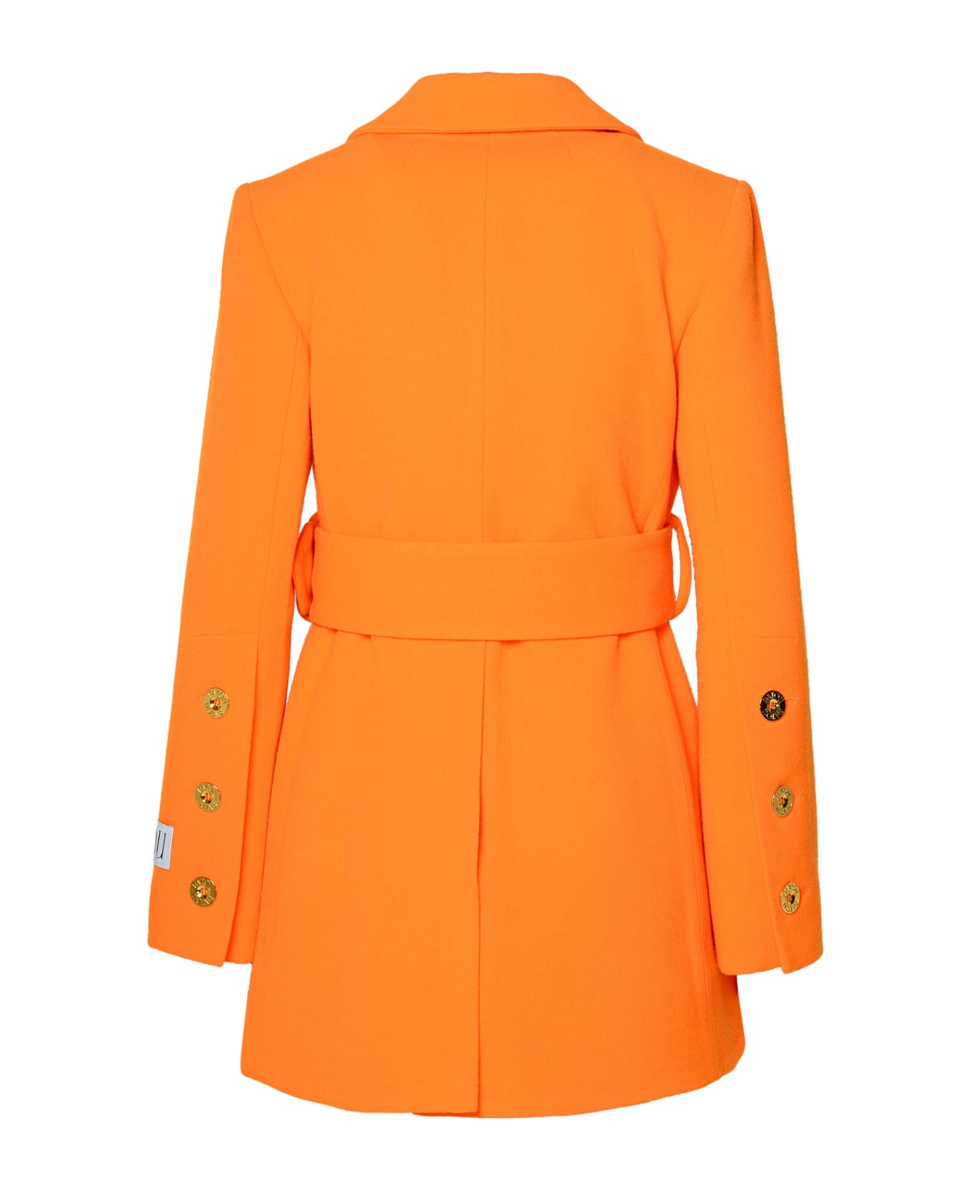 Patou Orange Virgin Wool Coat - Orange