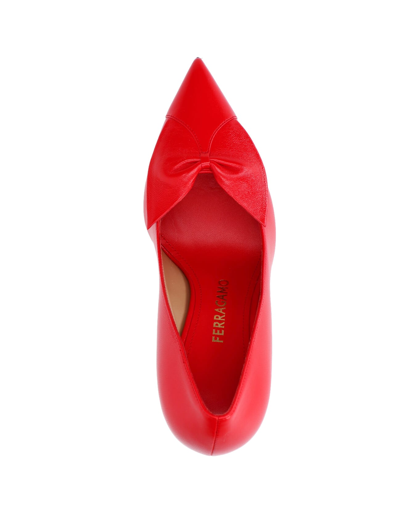 Ferragamo Bow Pumps - Red