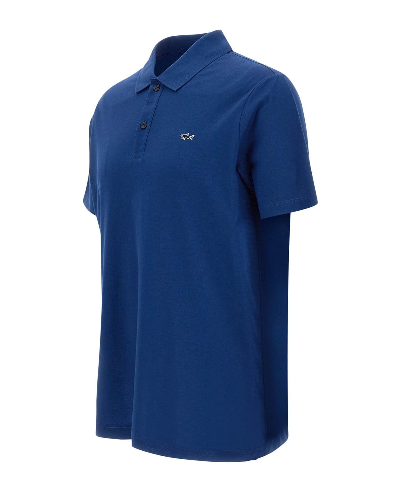 Paul&Shark Organic Piqué Cotton Polo Shirt - BLUE
