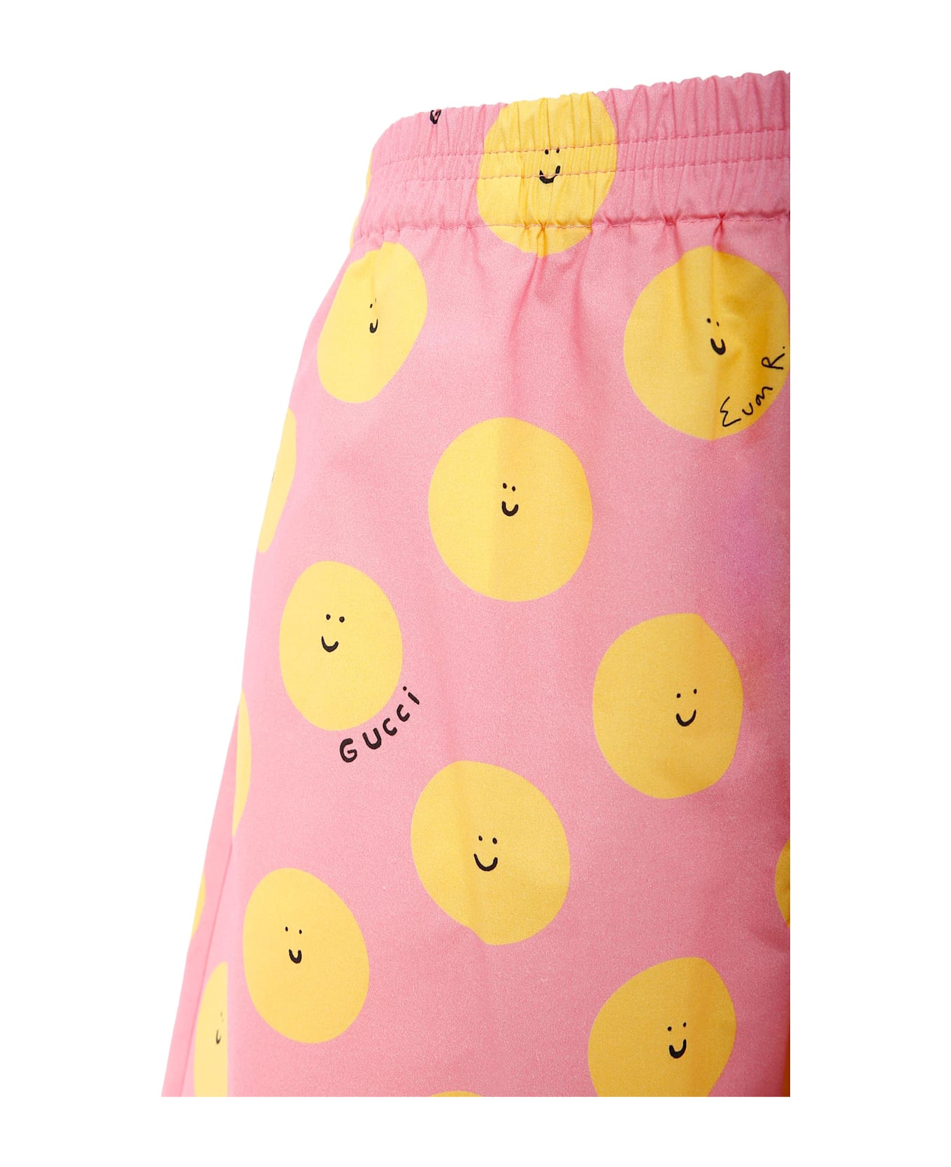 Gucci Pink Shorts For Girl With Sun - Pink