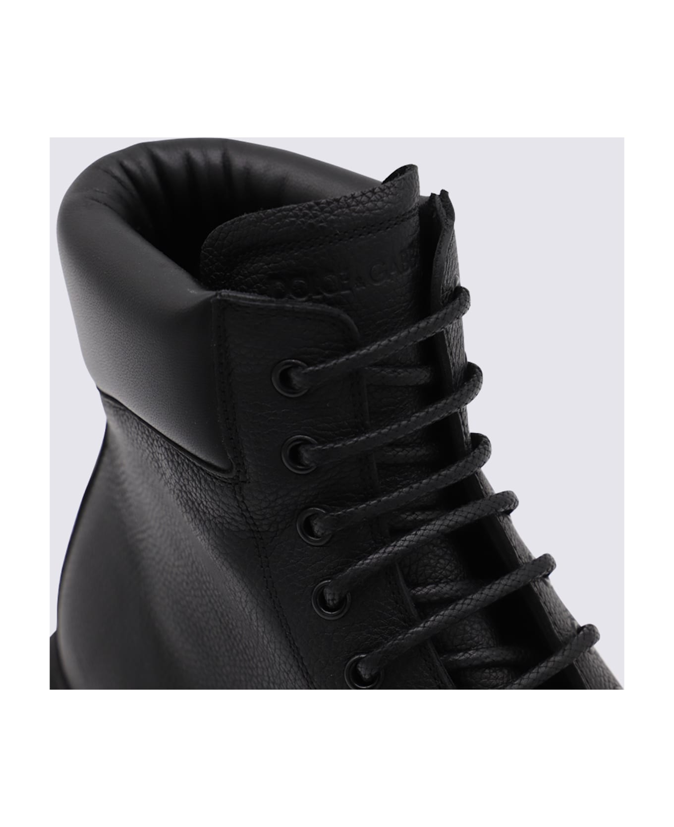 Dolce 
Gabbana Black Leather Boots - Black