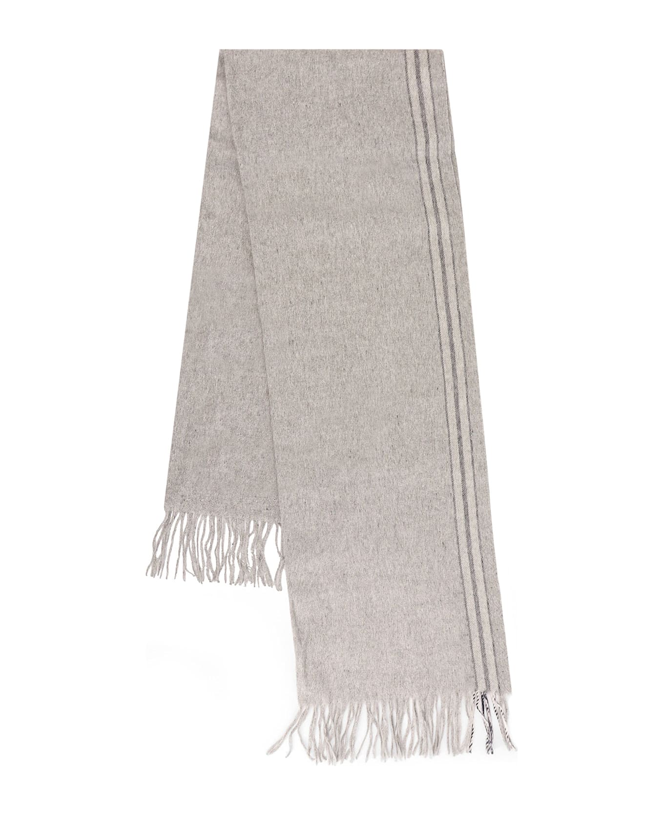 Brunello Cucinelli Silk Scarf - GRIGIO CHIARO NAVY