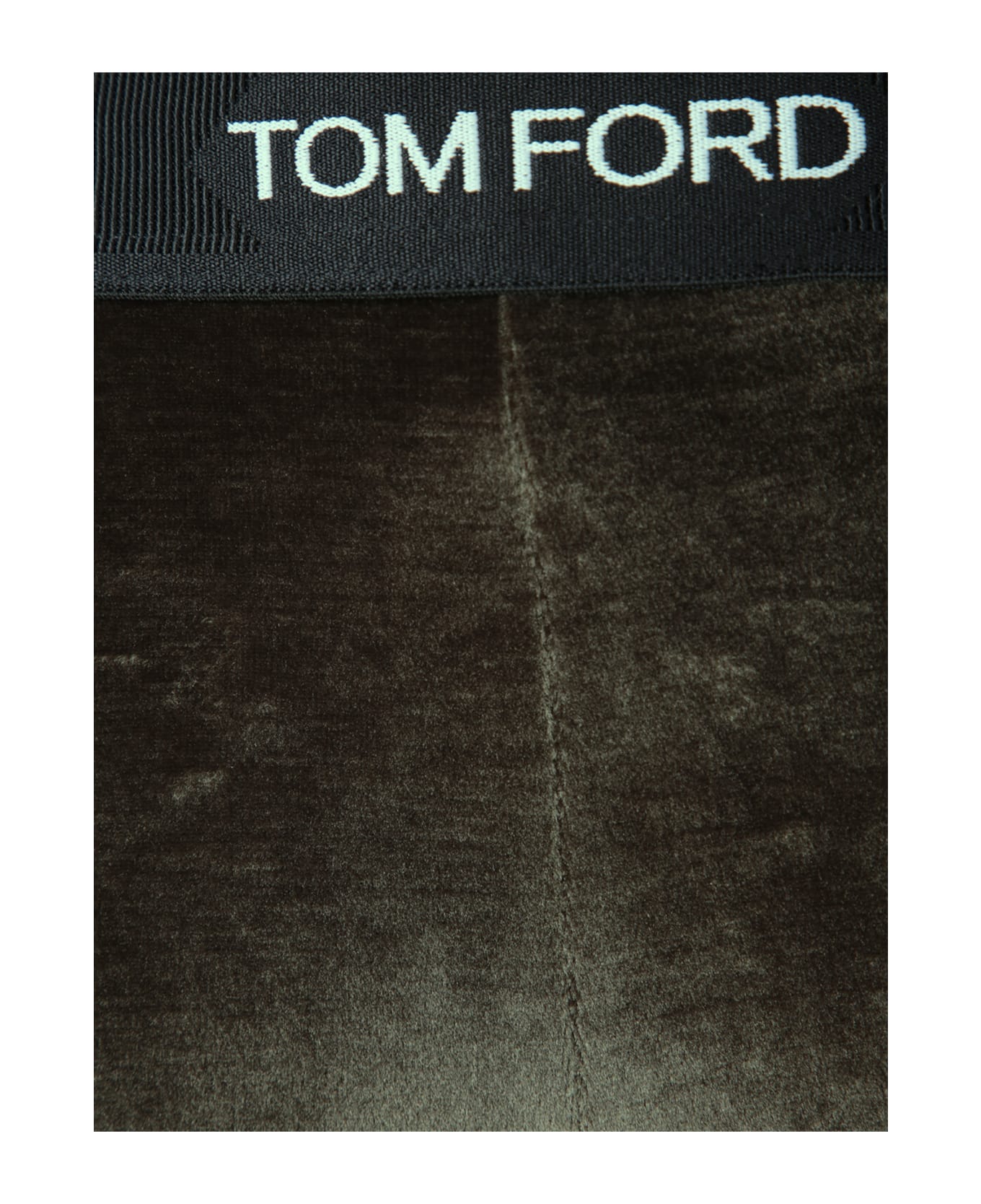 Tom Ford Stretch Lustrous Velour Signature Leggings - MILITARY GREEN