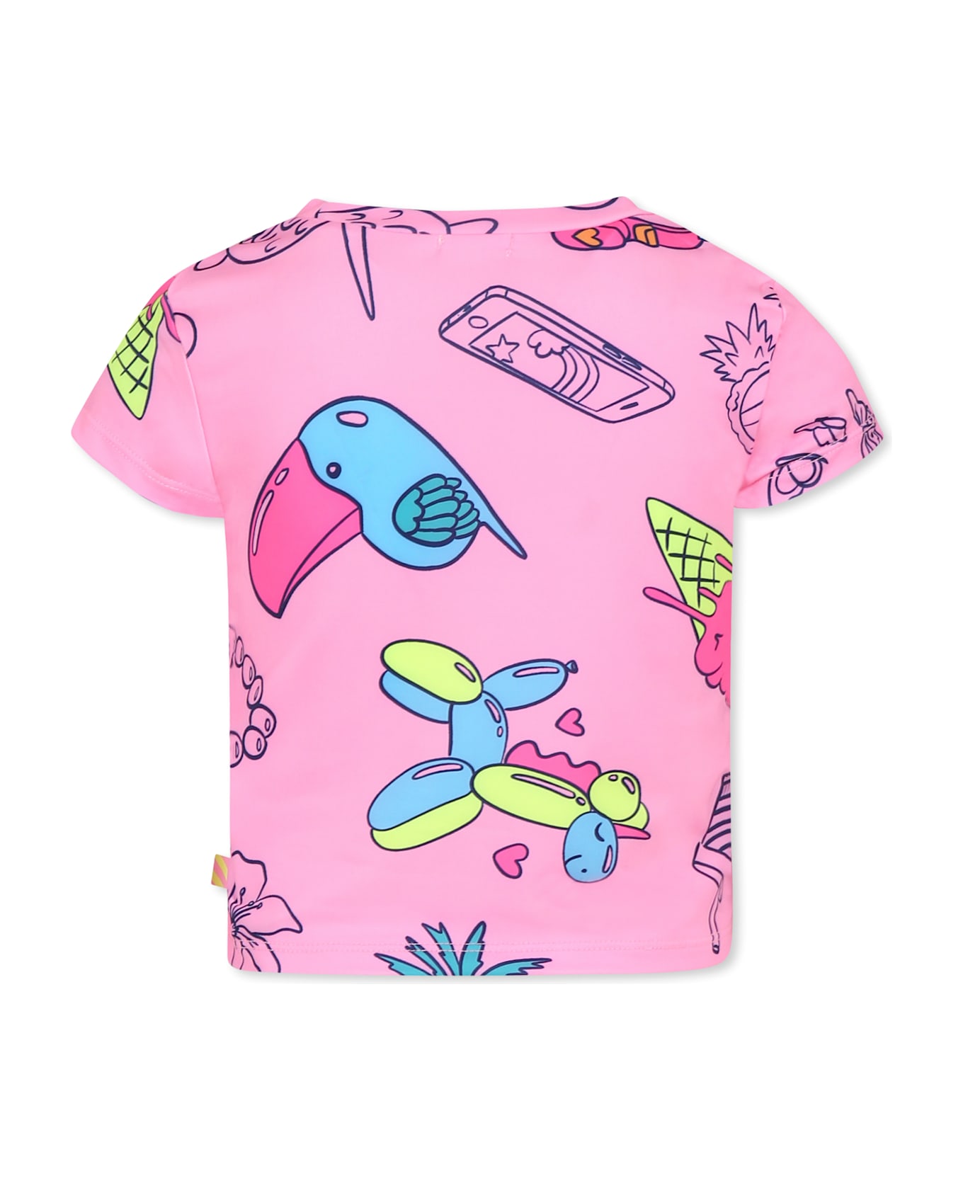 Billieblush Pink T-shirt For Girl With Print - Pink