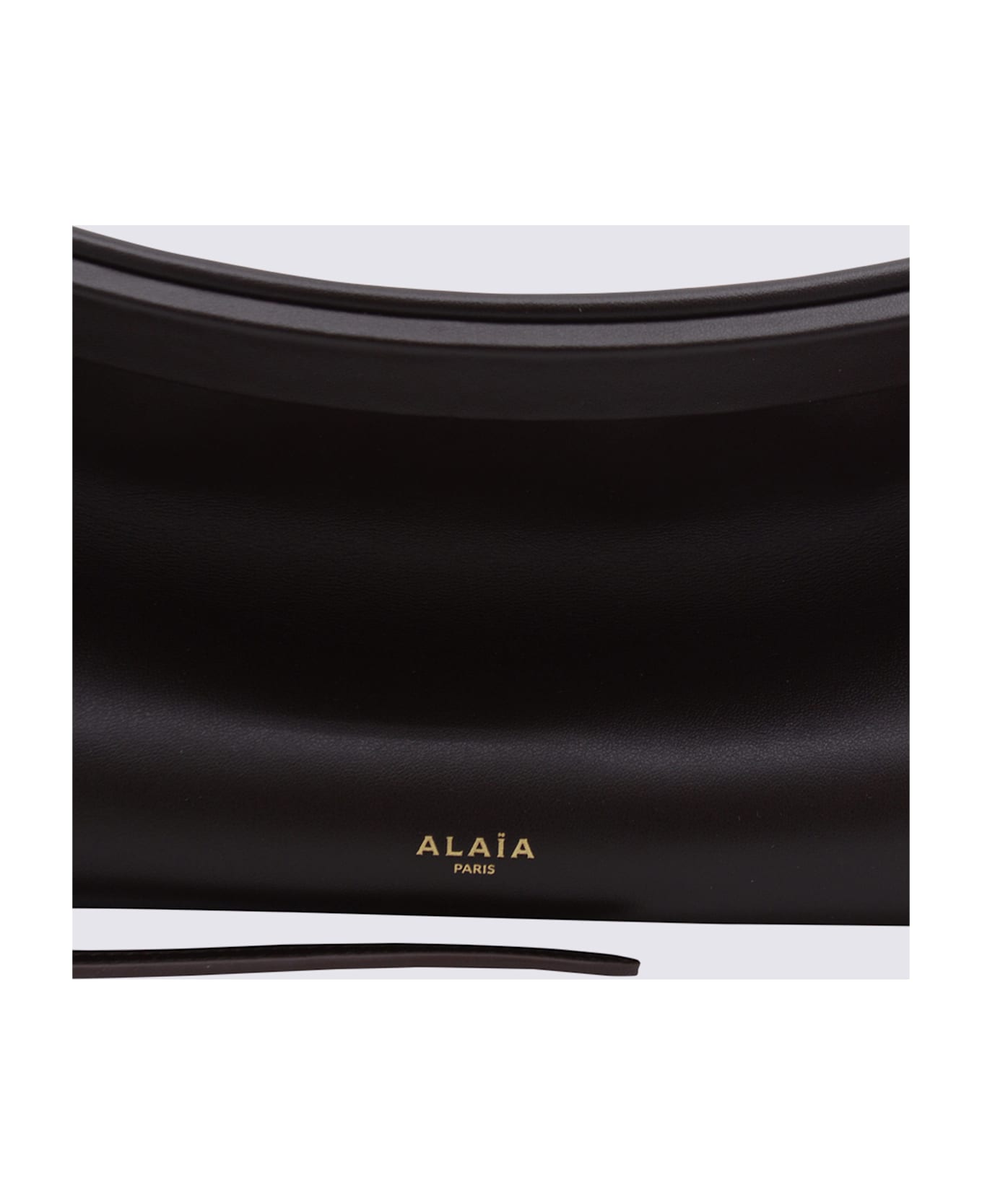 Alaia Dark Brown Leather East West Medium Crossbody Bag - MARRON FONCE
