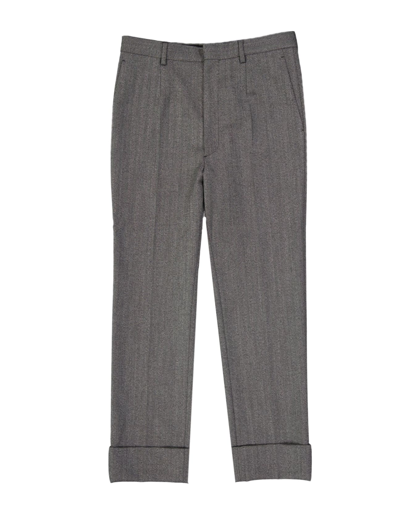 Prada Wool Pants - Gray ボトムス
