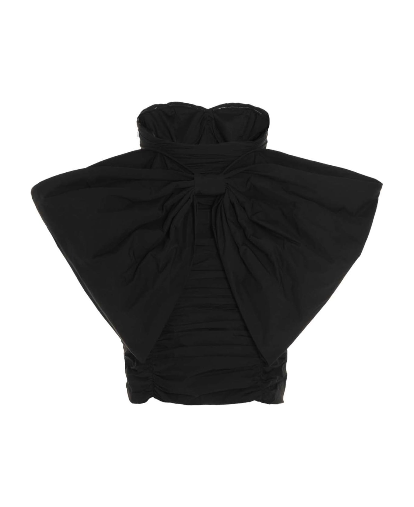 Rotate by Birger Christensen Off-the-shoulder Dress With Maxi Bow - Black