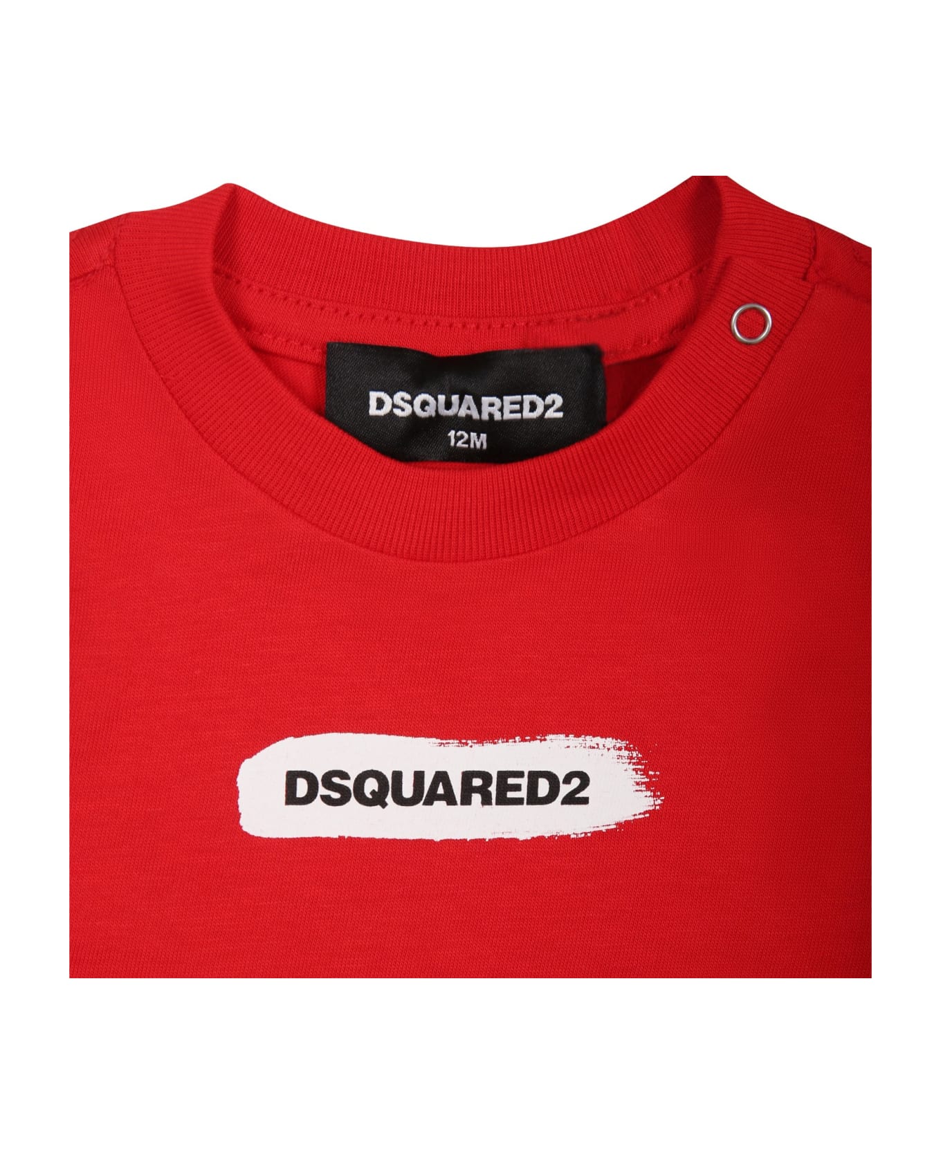 Dsquared2 Red T-shirt For Baby Boy With Logo - Red