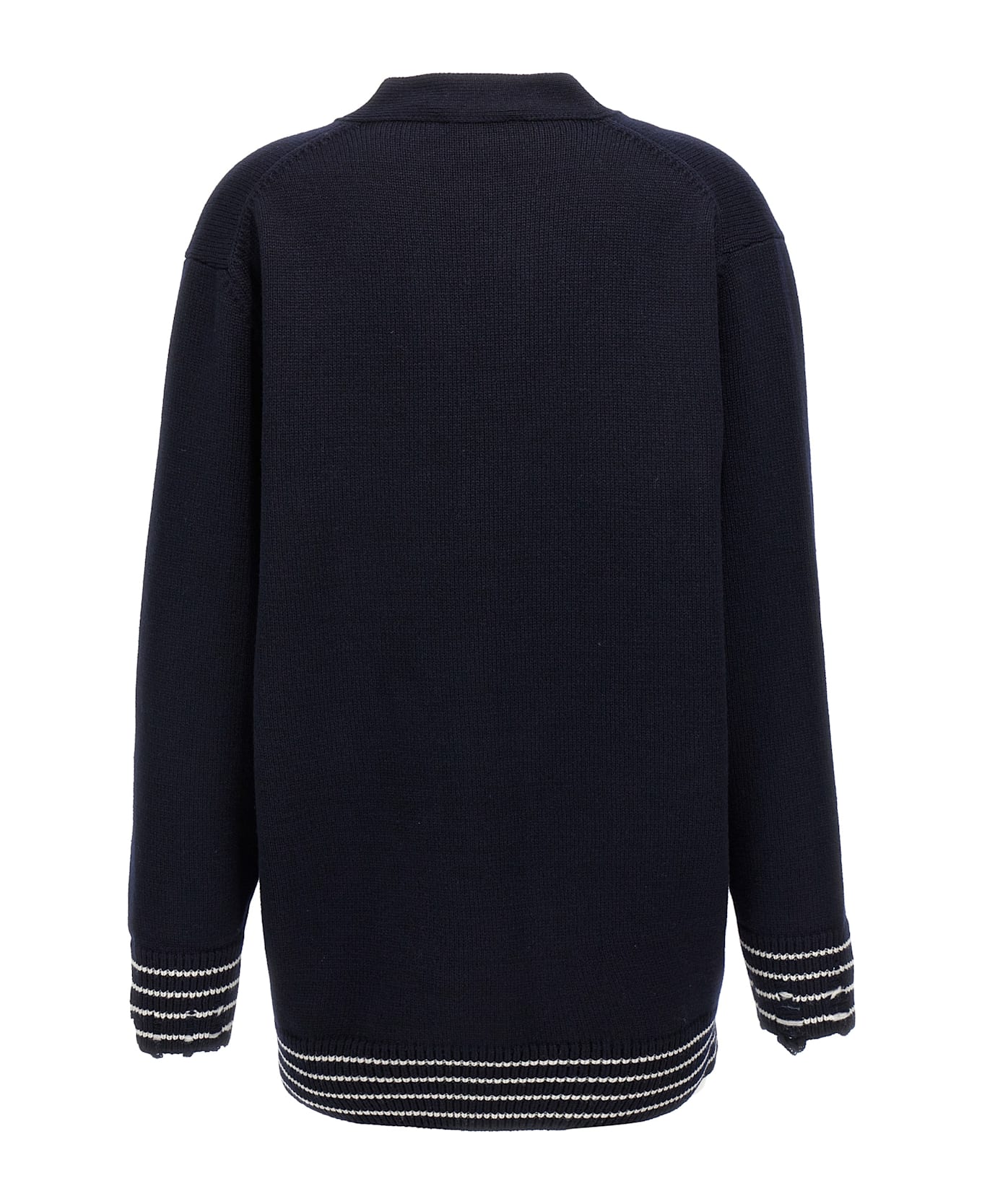 Alexander McQueen Inverted Skull Cardigan - Blue