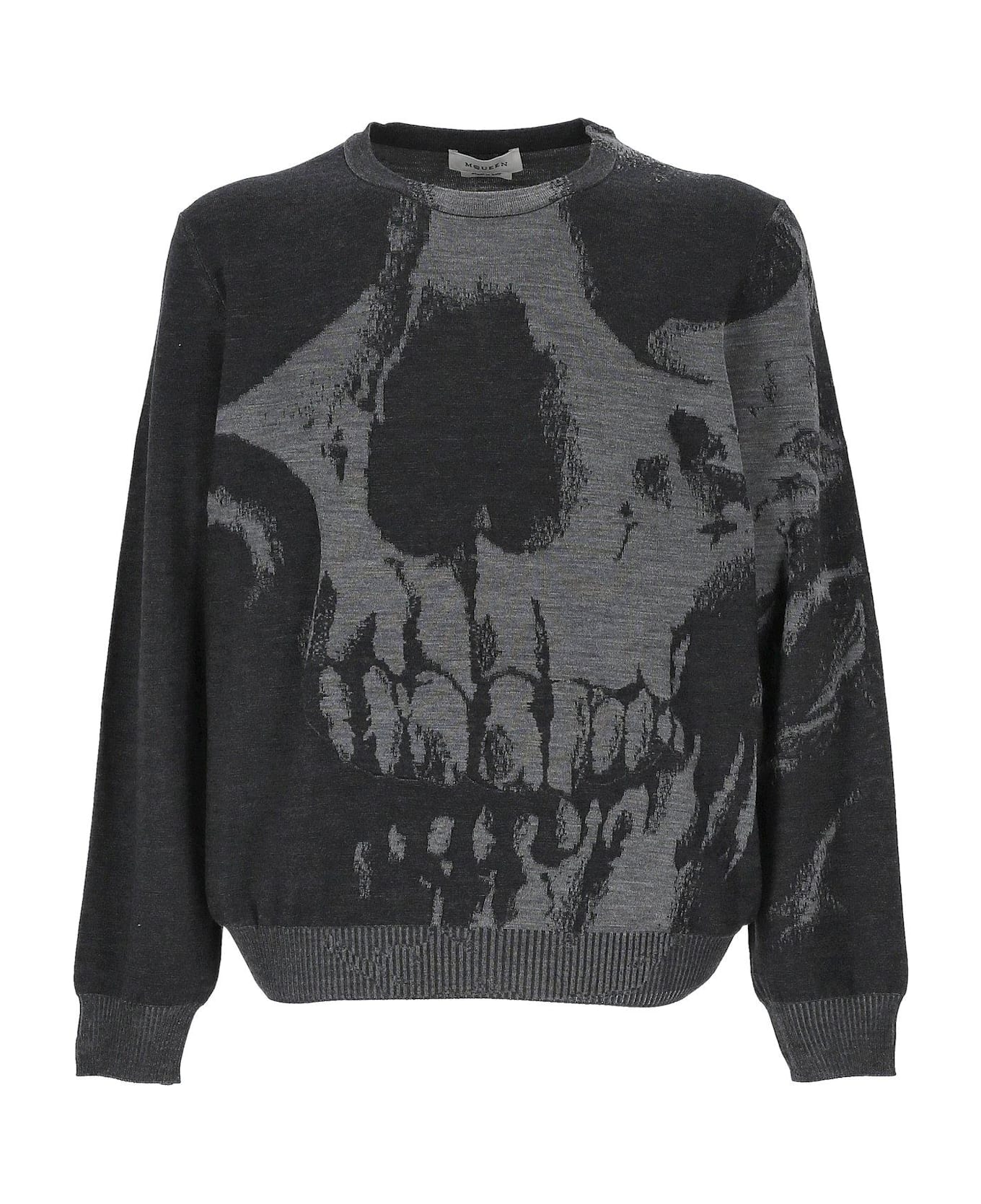 Alexander McQueen Skull Crewneck Jumper - Grey
