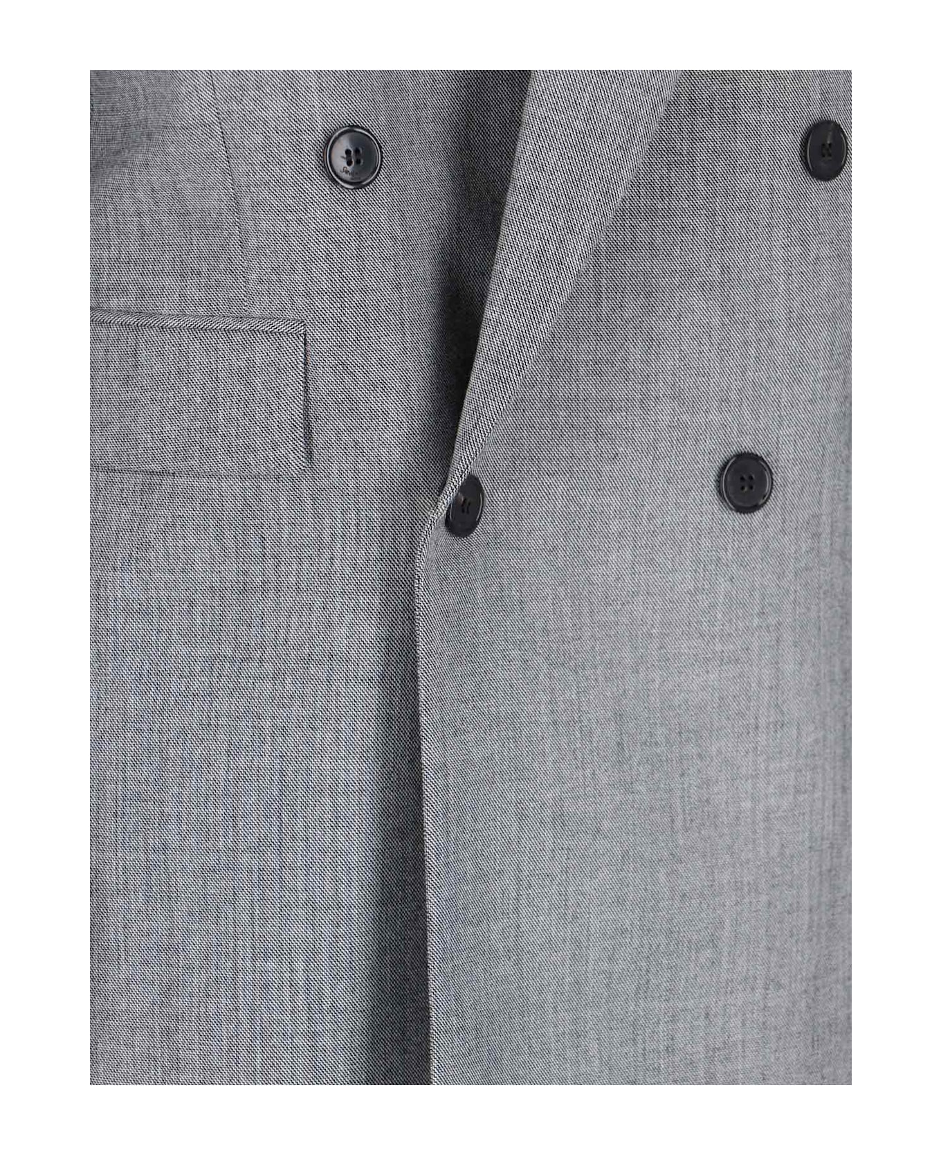 Saint Laurent Double-breasted Wool Blazer - GREY ブレザー