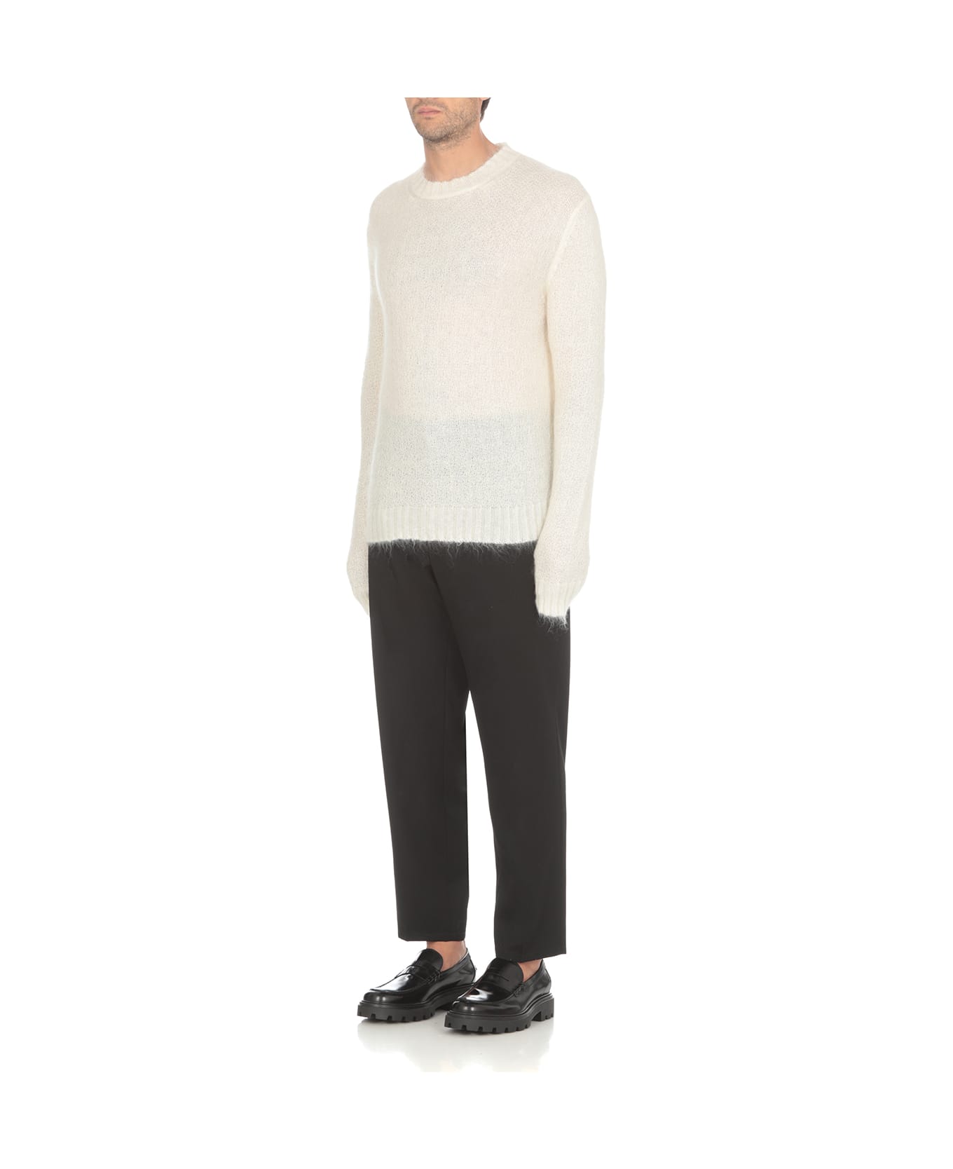 Jil Sander Milk Mohair Blend Sweater - Ivory ニットウェア