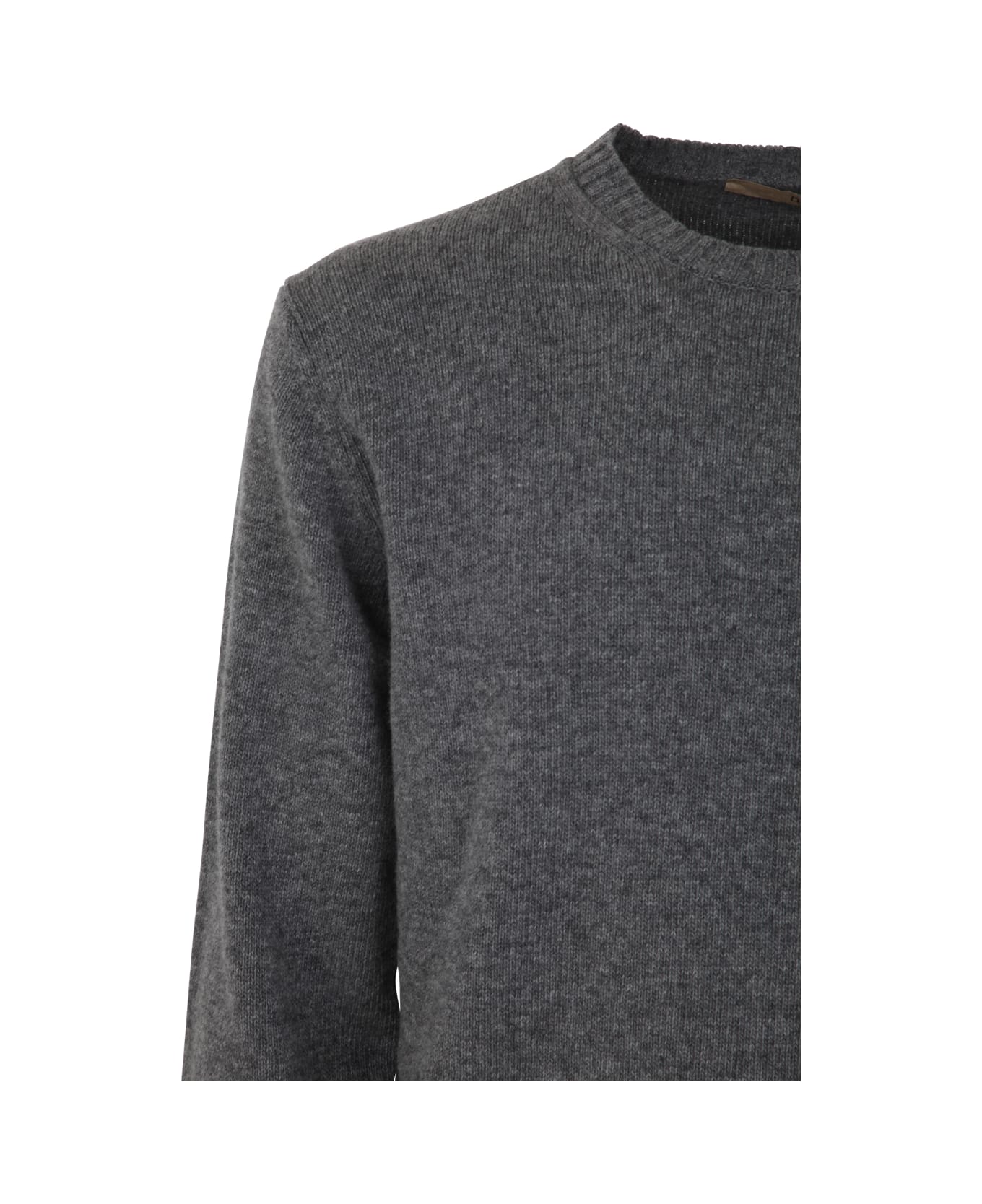 Nuur Long Sleeves Crew Neck Sweater - Grey