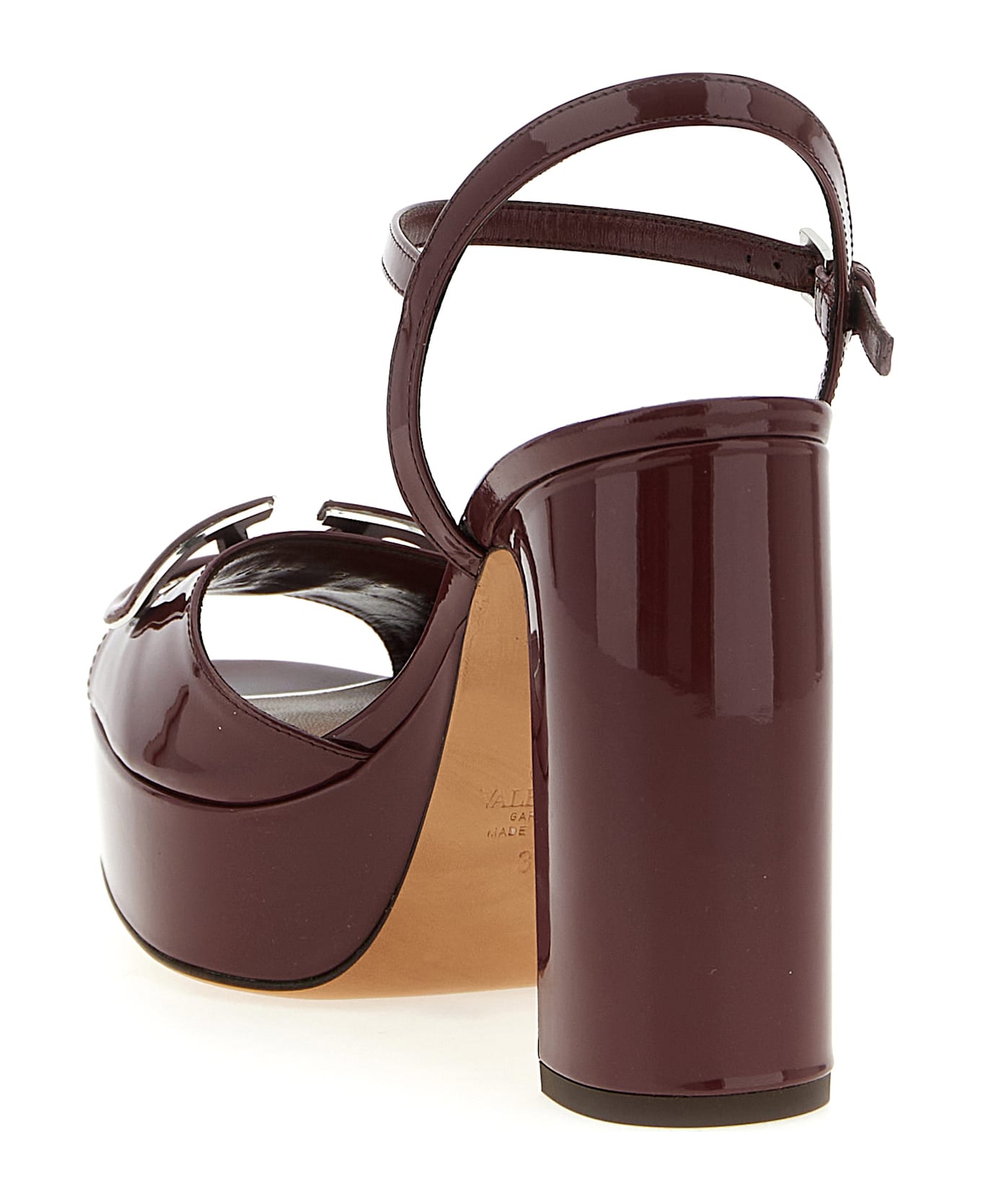 Valentino Garavani Vlogo Signature Sandals - Bordeaux