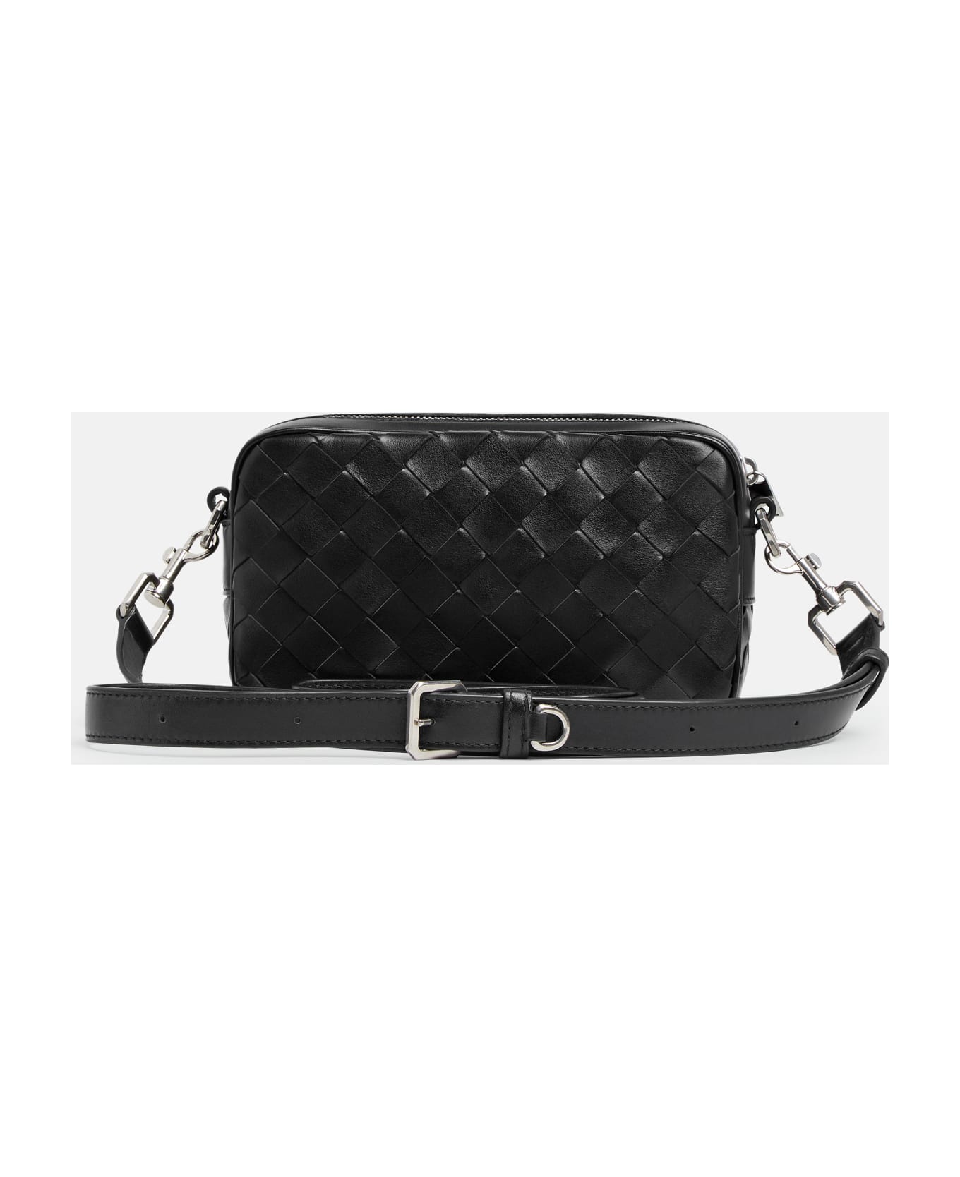 Bottega Veneta Leather Mini Camera Bag - Black