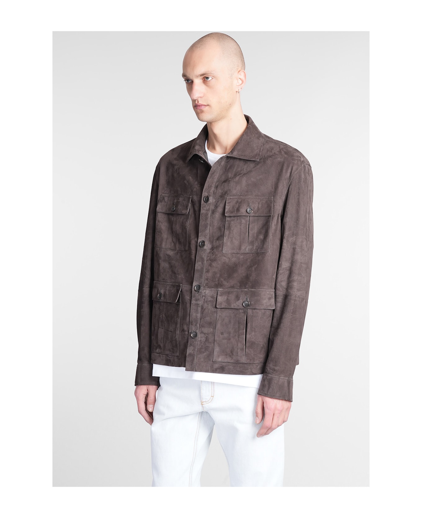 Bally Leather Jacket In Brown Leather - brown