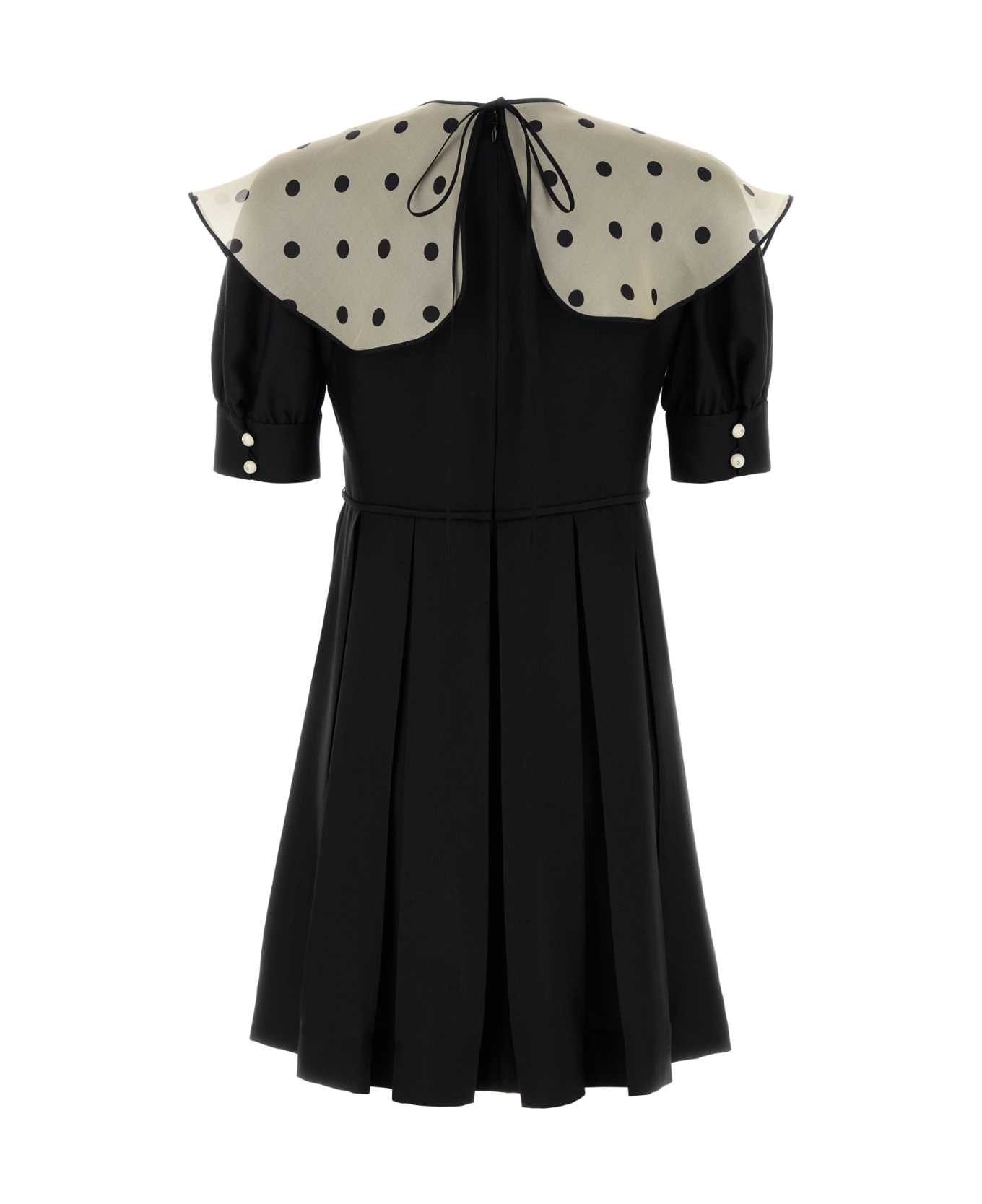 Valentino Garavani Black Silk Mini Dress - NERO