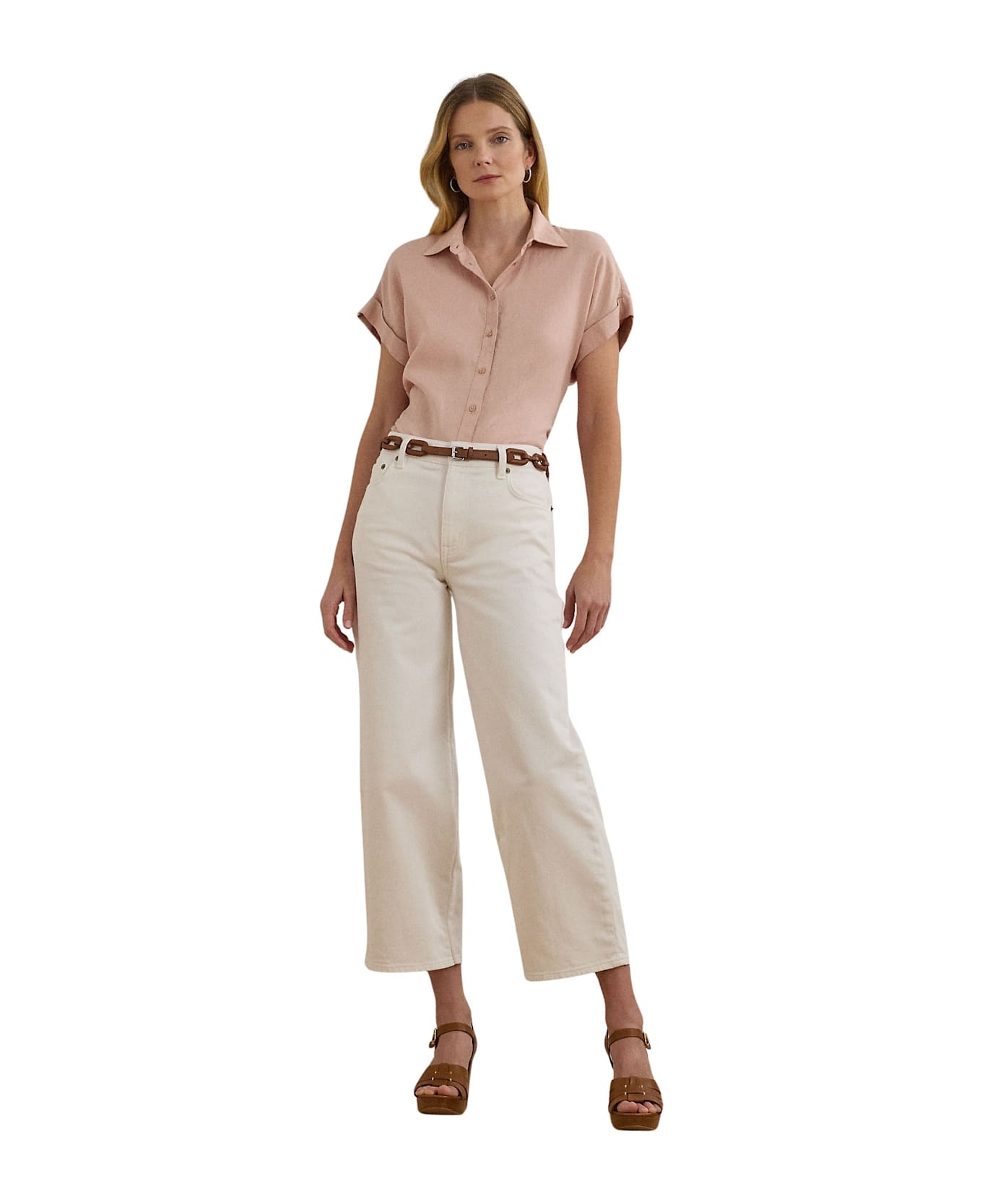 Ralph Lauren Broono Short Sleeve Shirt - Sunrise Blush