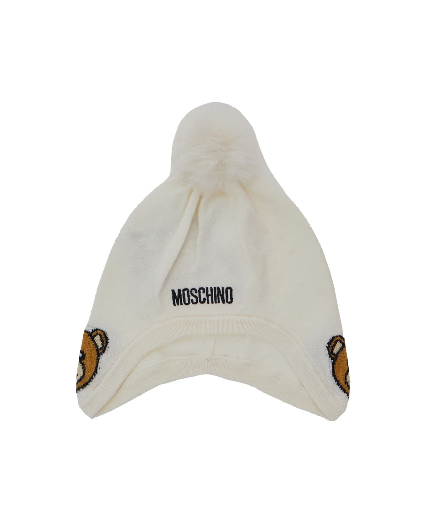 Moschino Knitted Hat Addition - White