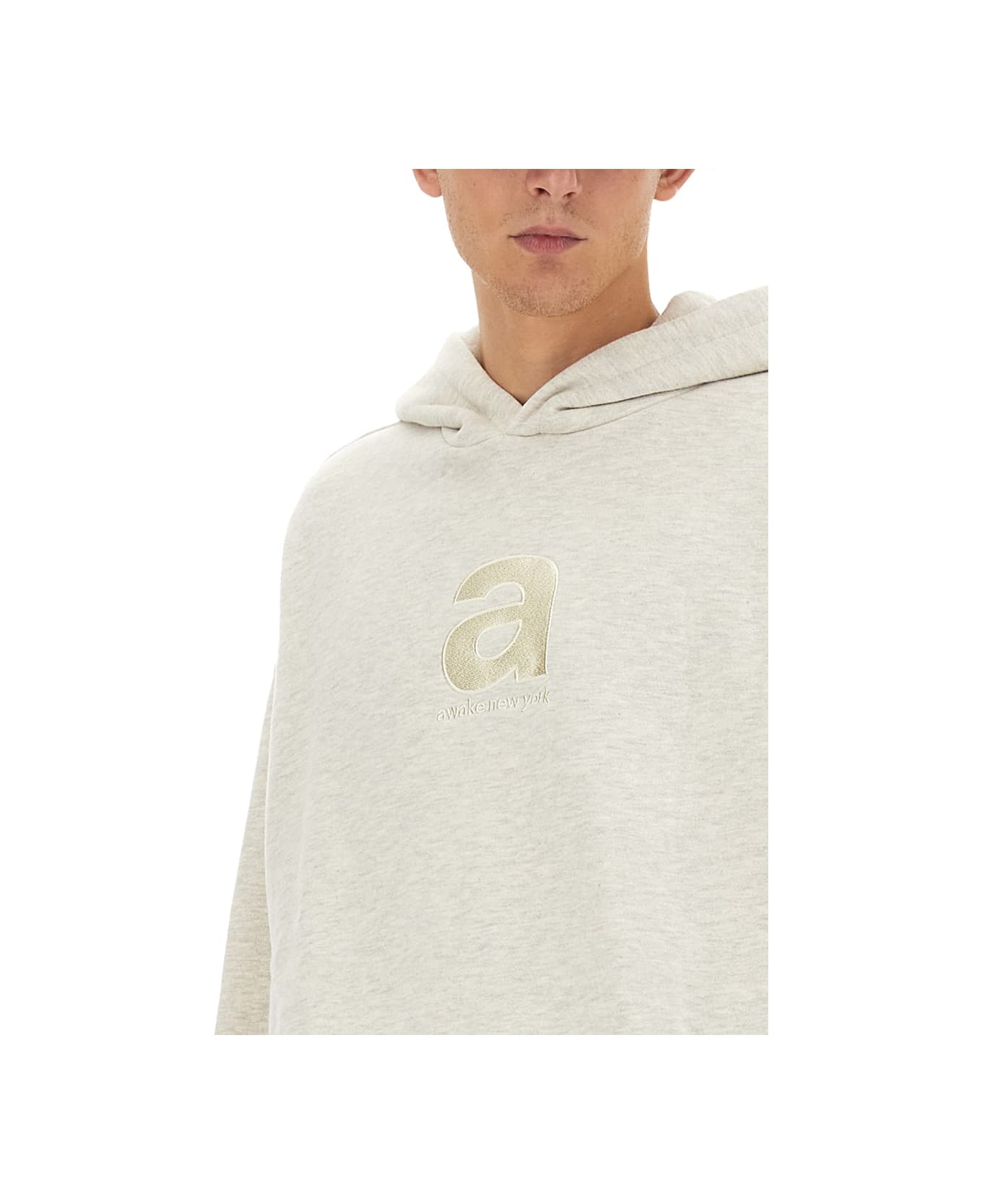 Awake NY Sweatshirt With Logo - GREY
