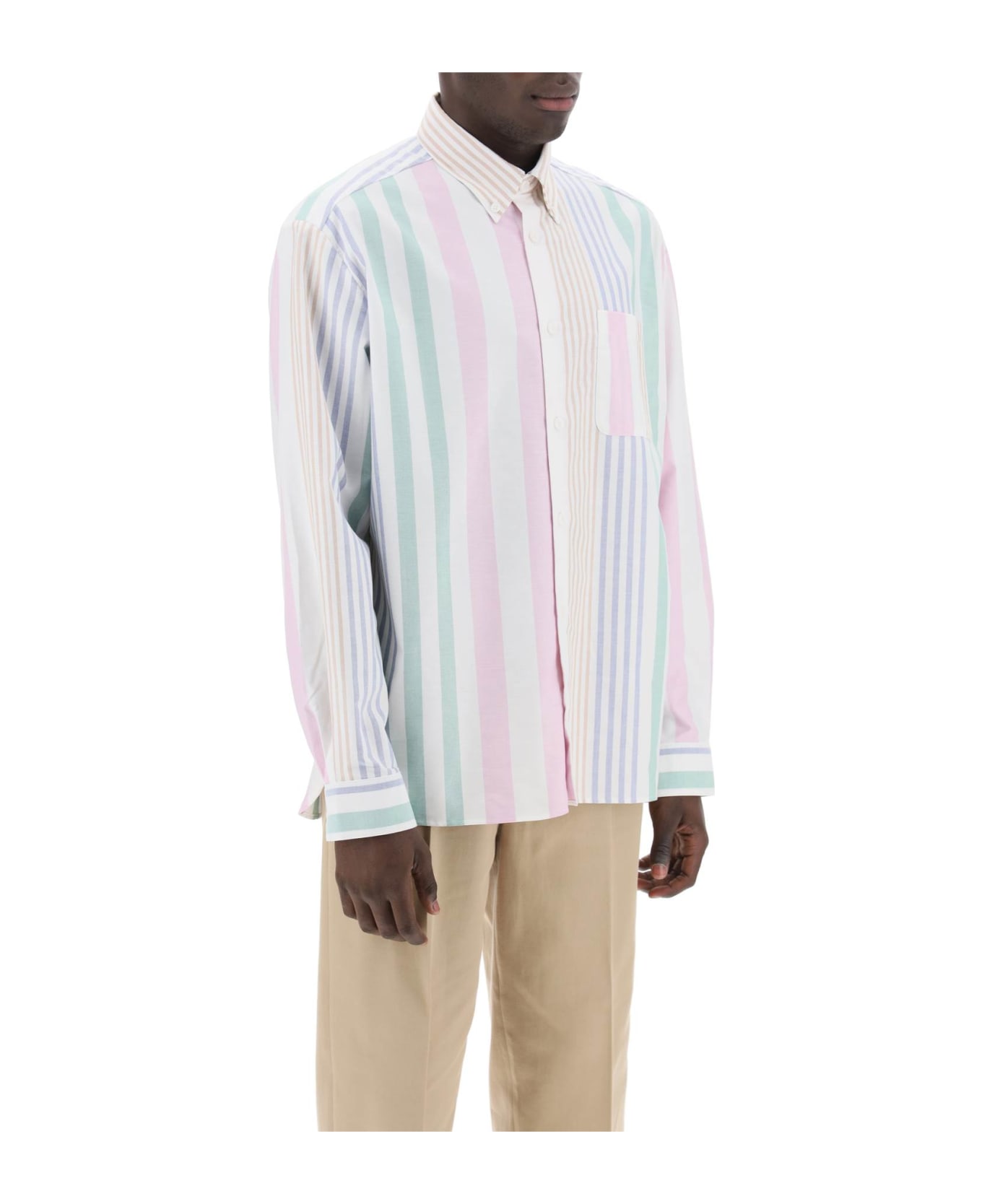 A.P.C. Mateo Striped Oxford Shirt - Saa Multicolor