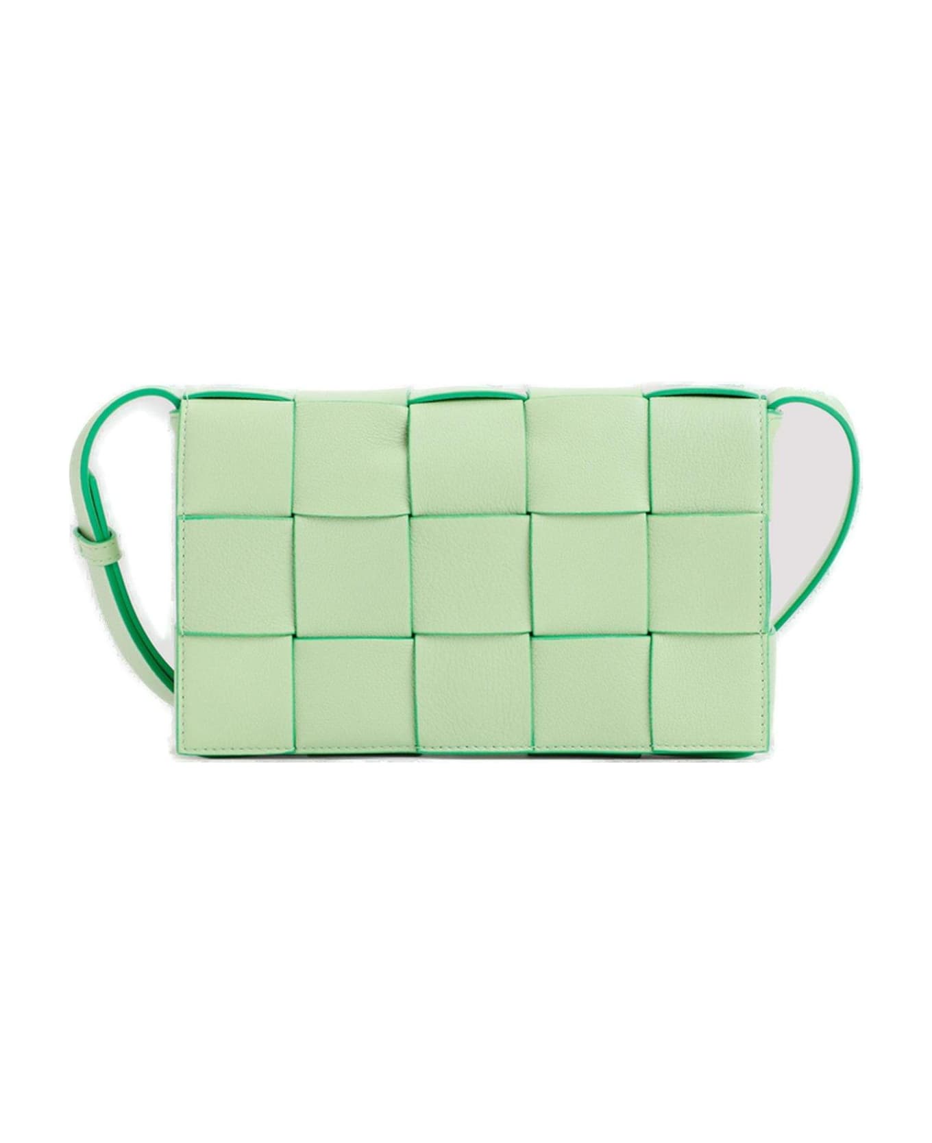 Bottega Veneta Cassette Crossbody Bag - GREEN クラッチバッグ