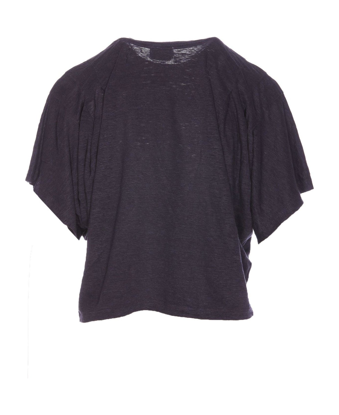Marant Étoile Logo Printed Cropped T-shirt - FADED NIGHT Tシャツ