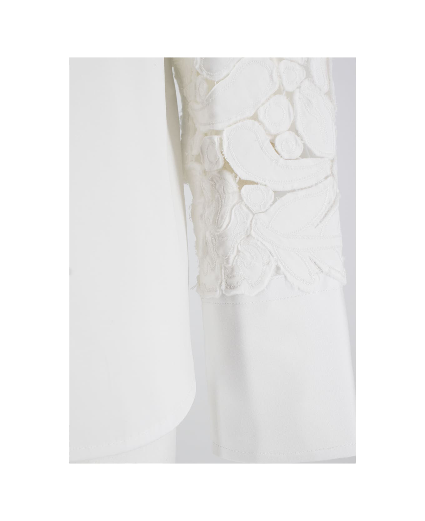 Ermanno Scervino Embroidered Shirt - Bright White/ottico