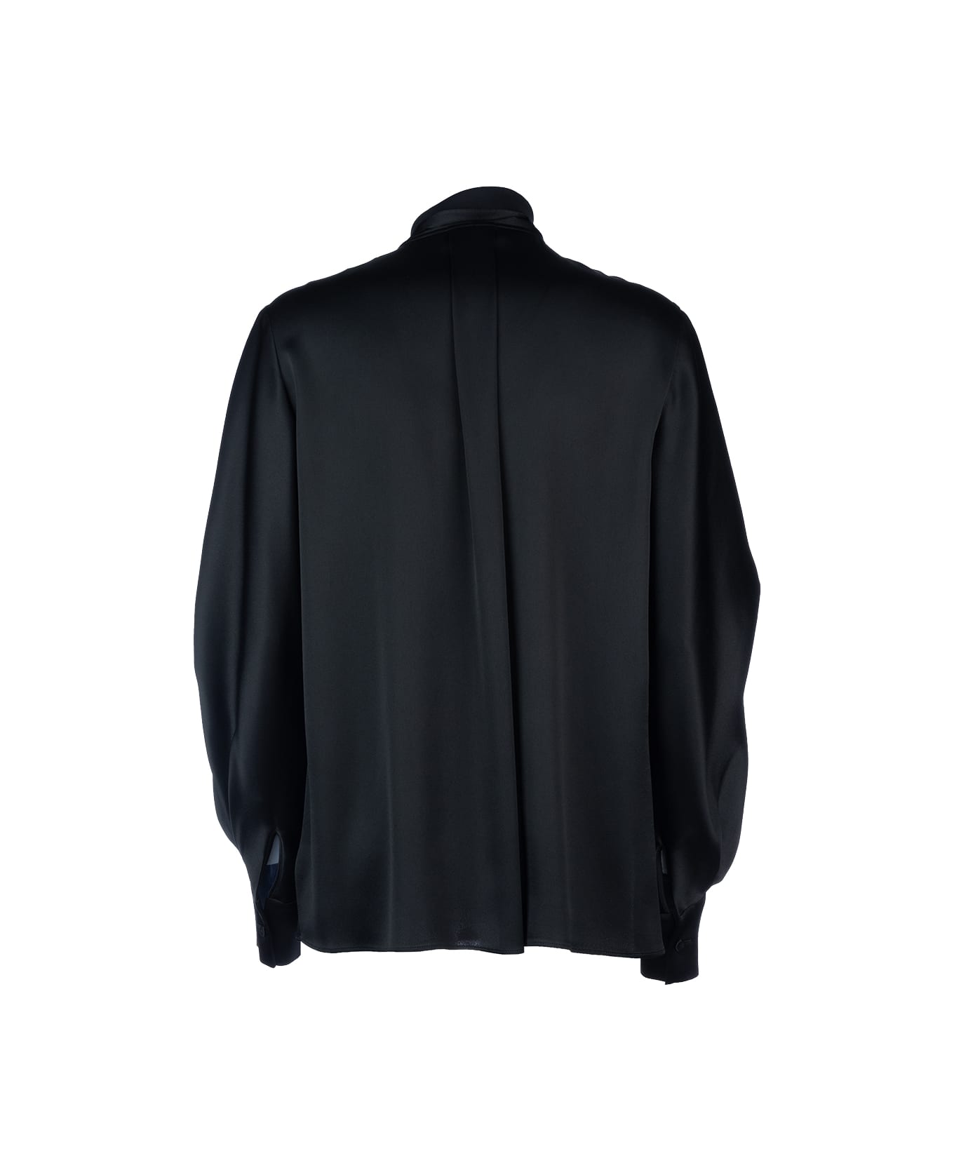 Alberta Ferretti Black Satin Shirt - NERO