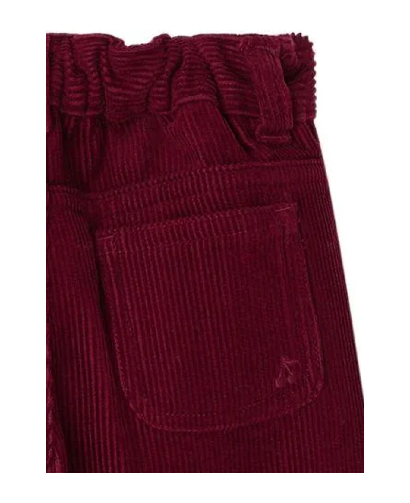 Bonpoint Burgundy Trousers For Baby Girl With Cherries - Bordeaux