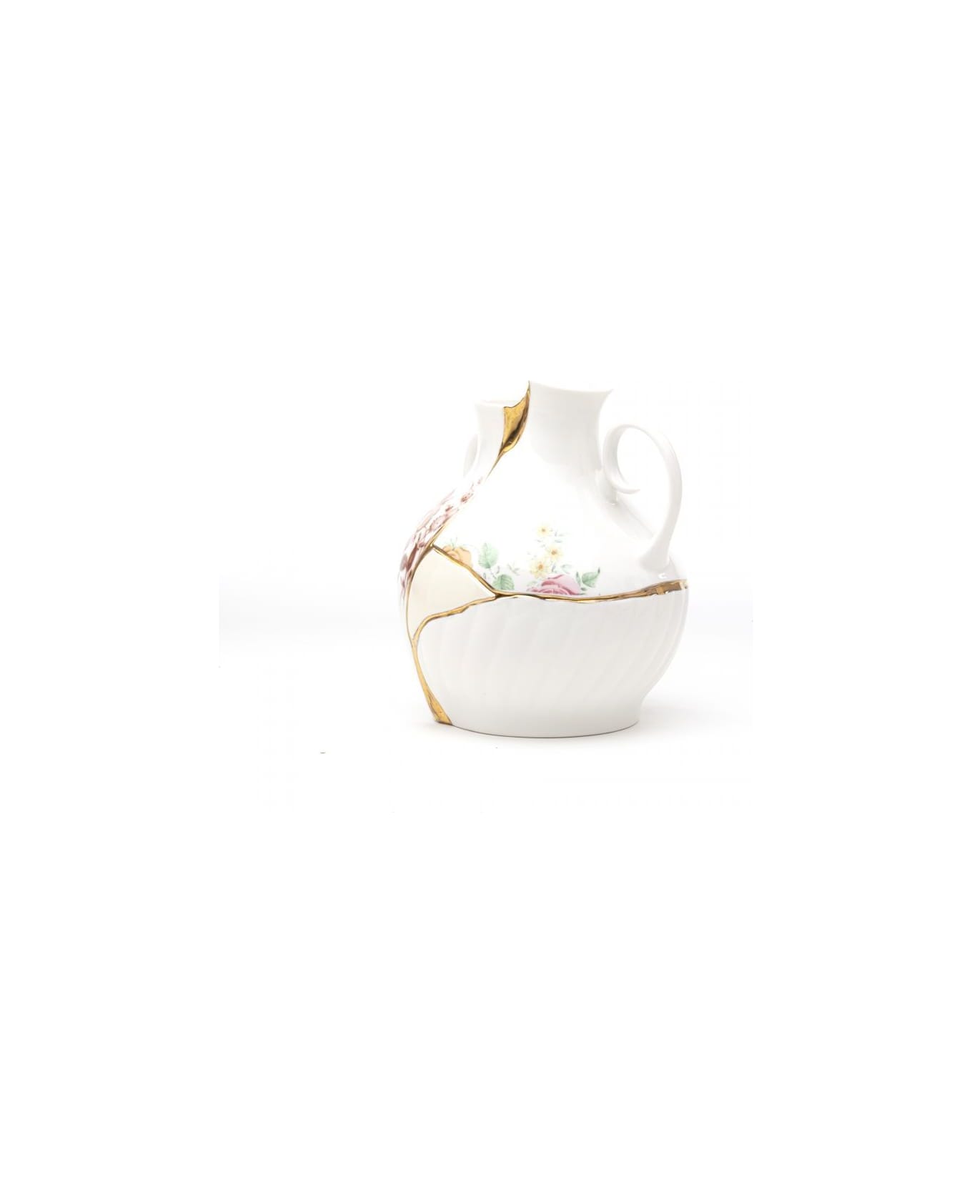 Seletti Vaso Kintsuji 19cm - Bianco e Oro