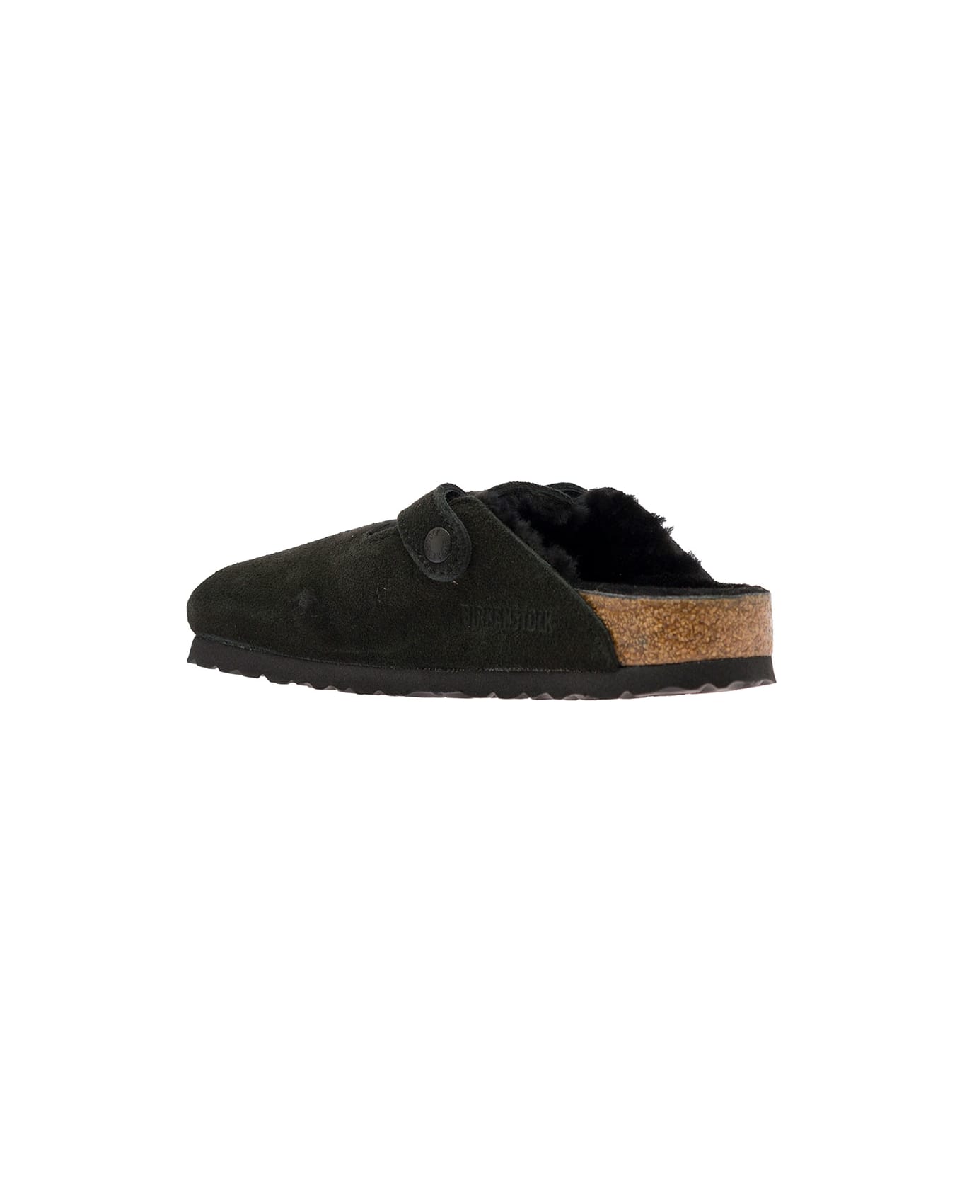 Birkenstock 
boston
 Black Shearling Sabot Man Birkenstock - BLACK