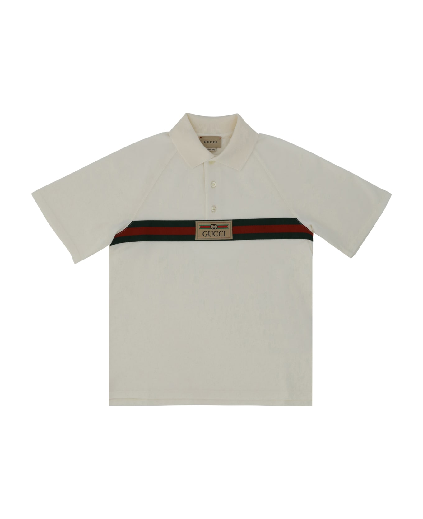 Gucci Polo Shirt For Boy - White