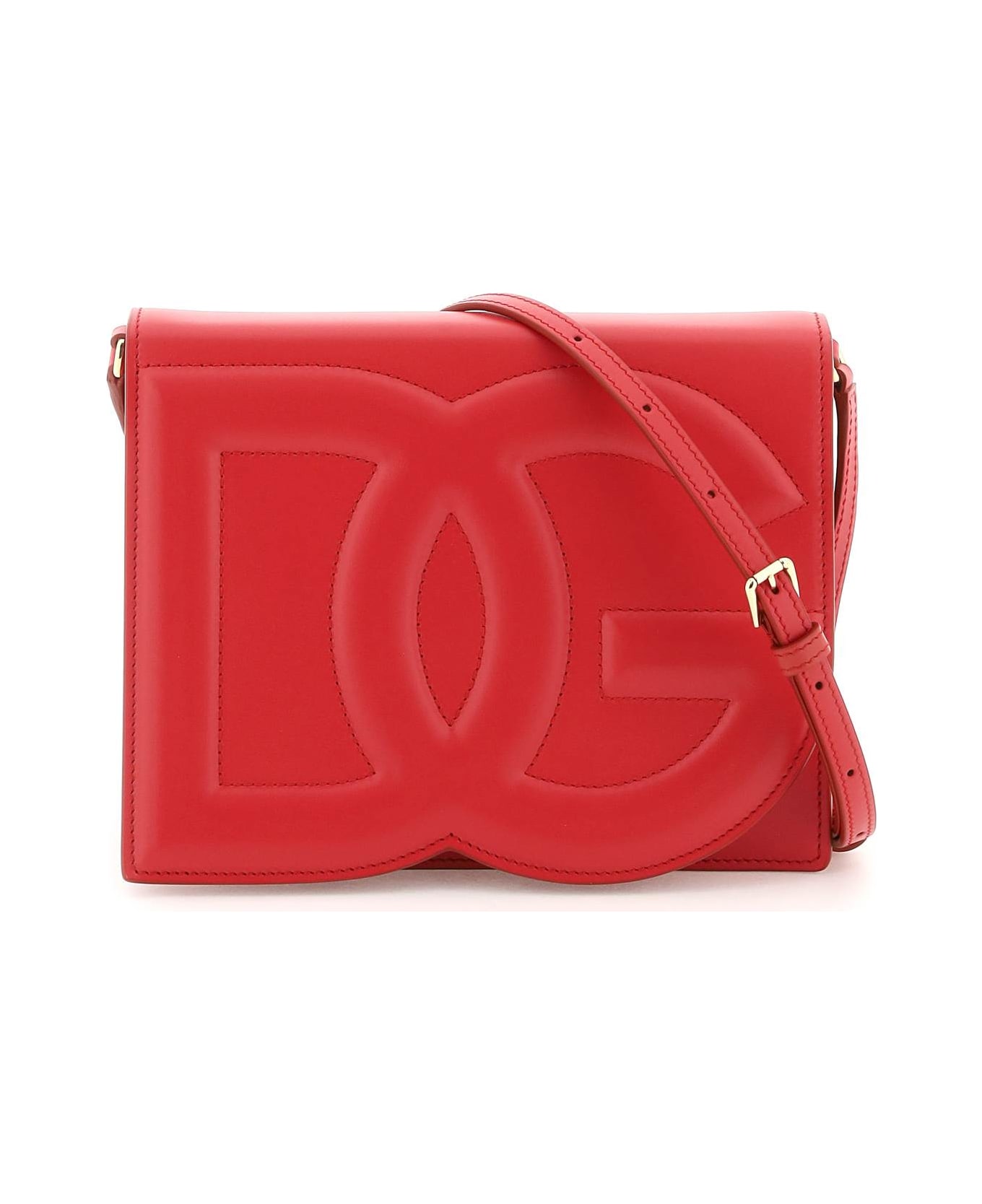 Dolce & Gabbana Leather Shoulder Bag - Rosso