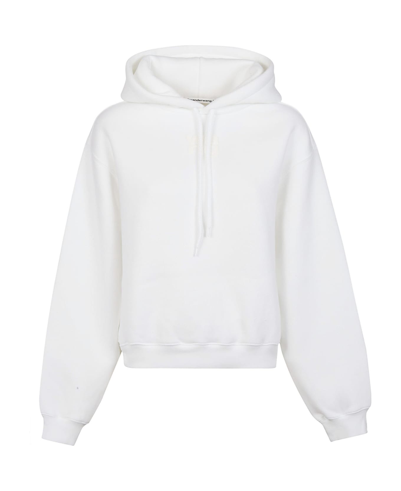 T by Alexander Wang Puff Paint Logo Essential Terry Sweatshirt - White