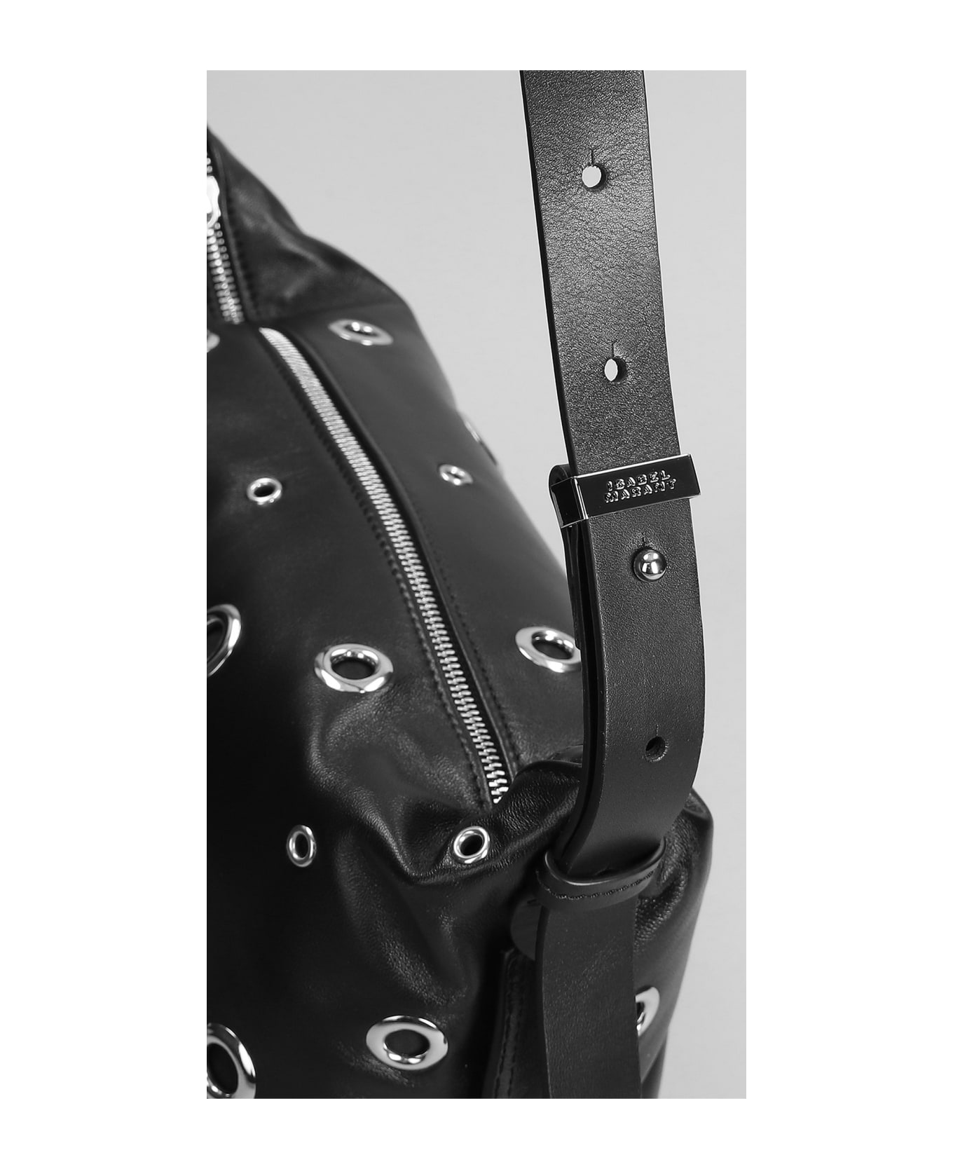 Isabel Marant Leyden Shoulder Bag In Black Leather - black