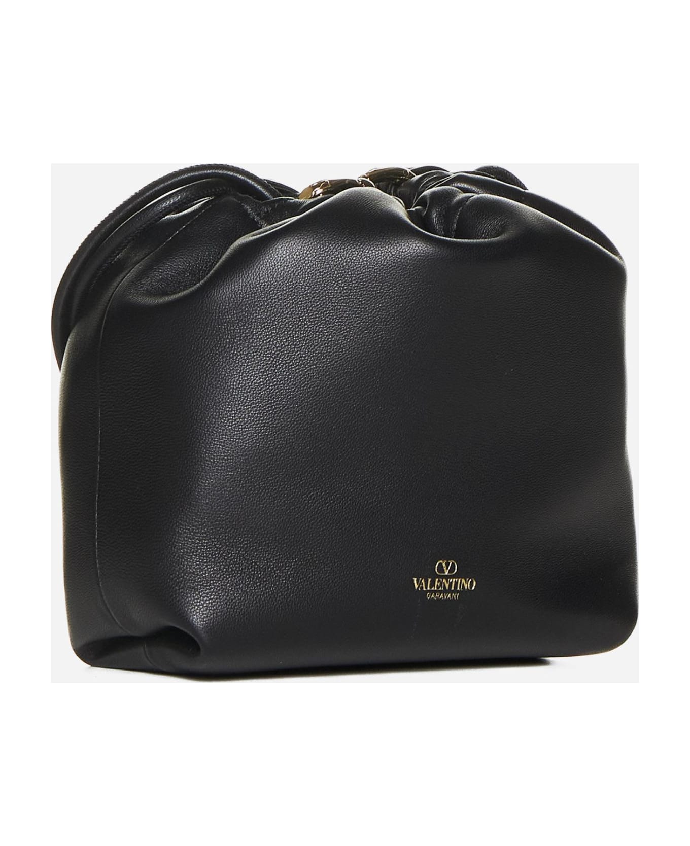 Valentino Garavani Vlogo Pouf Nappa Leather Mini Bag - Black