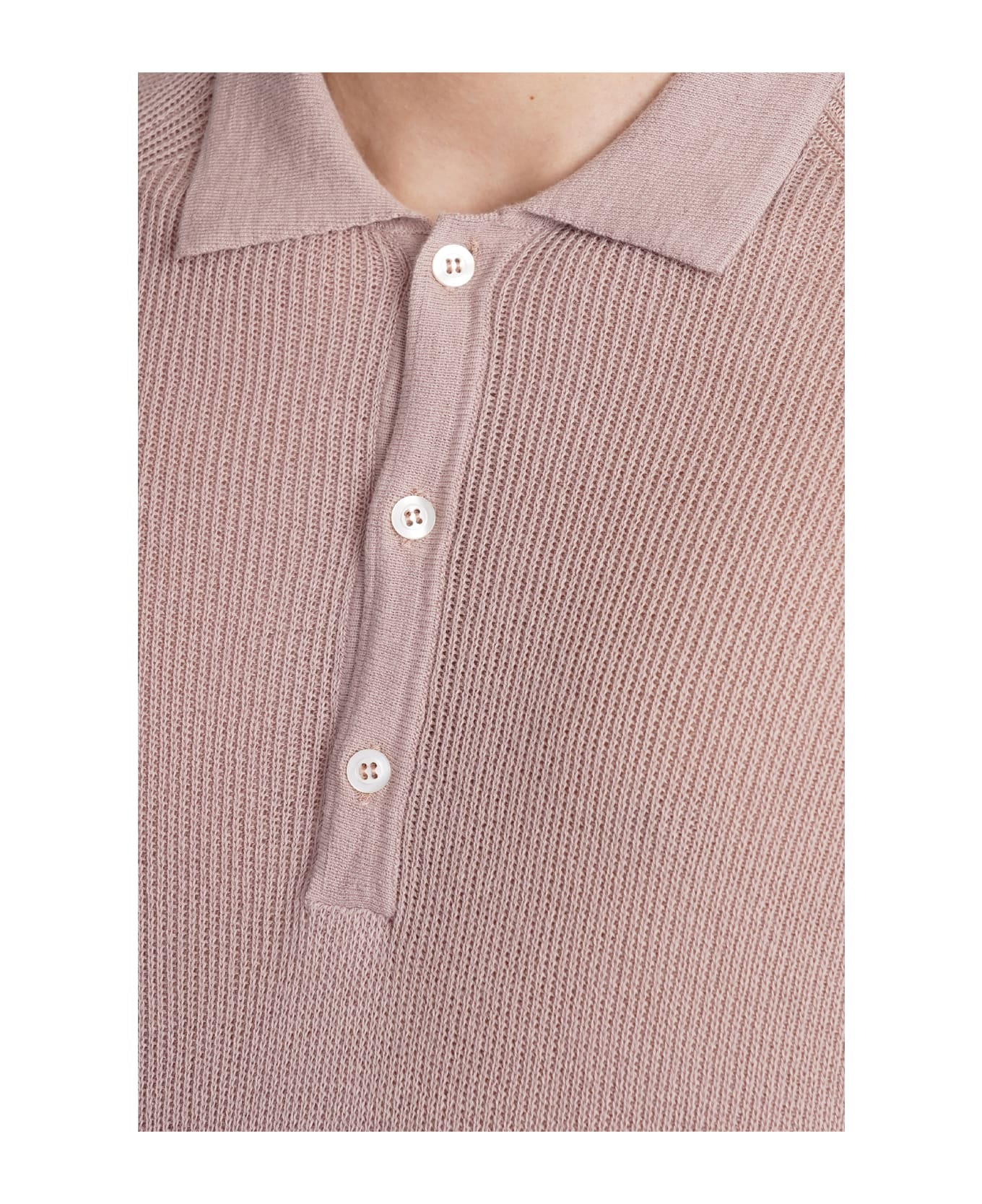 Laneus Polo In Rose-pink Cotton - Rosa ポロシャツ