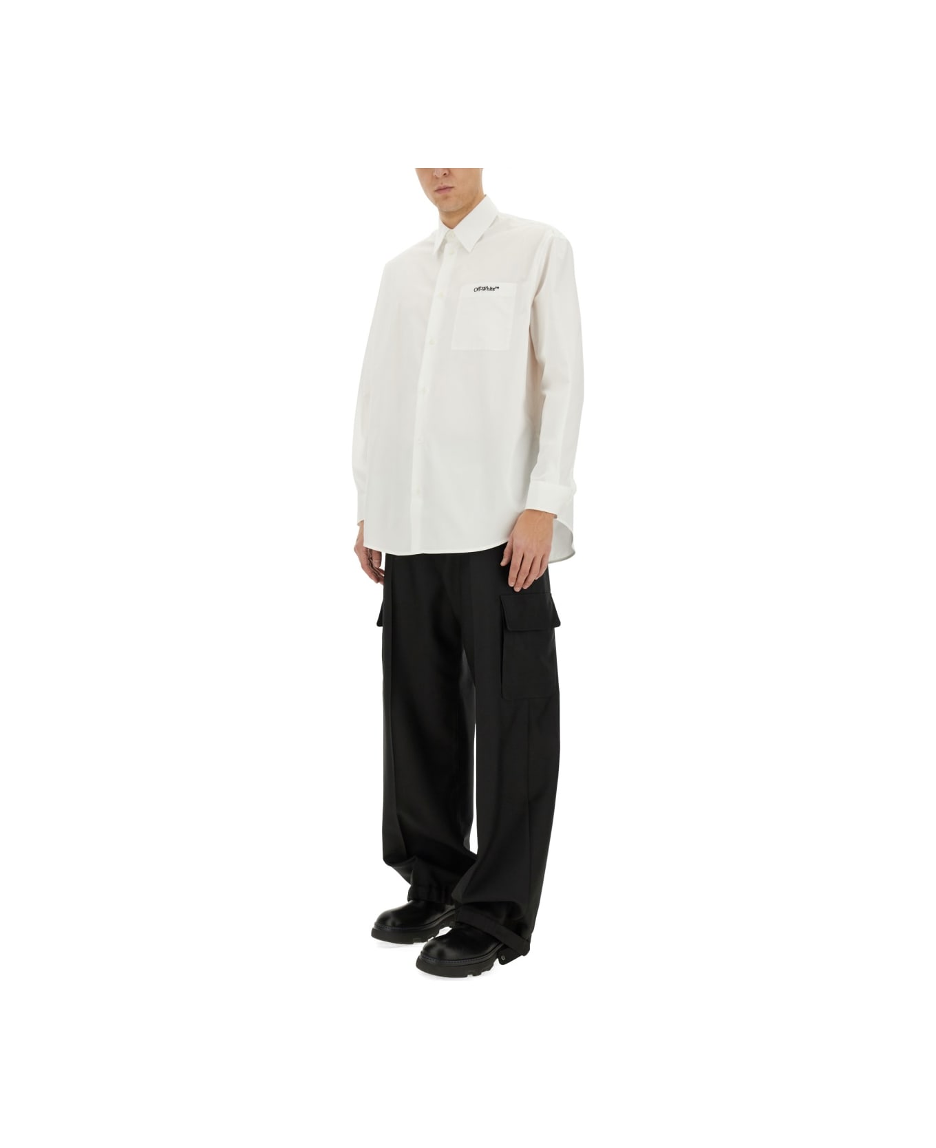 Off-White Shirt With Logo - WHITE