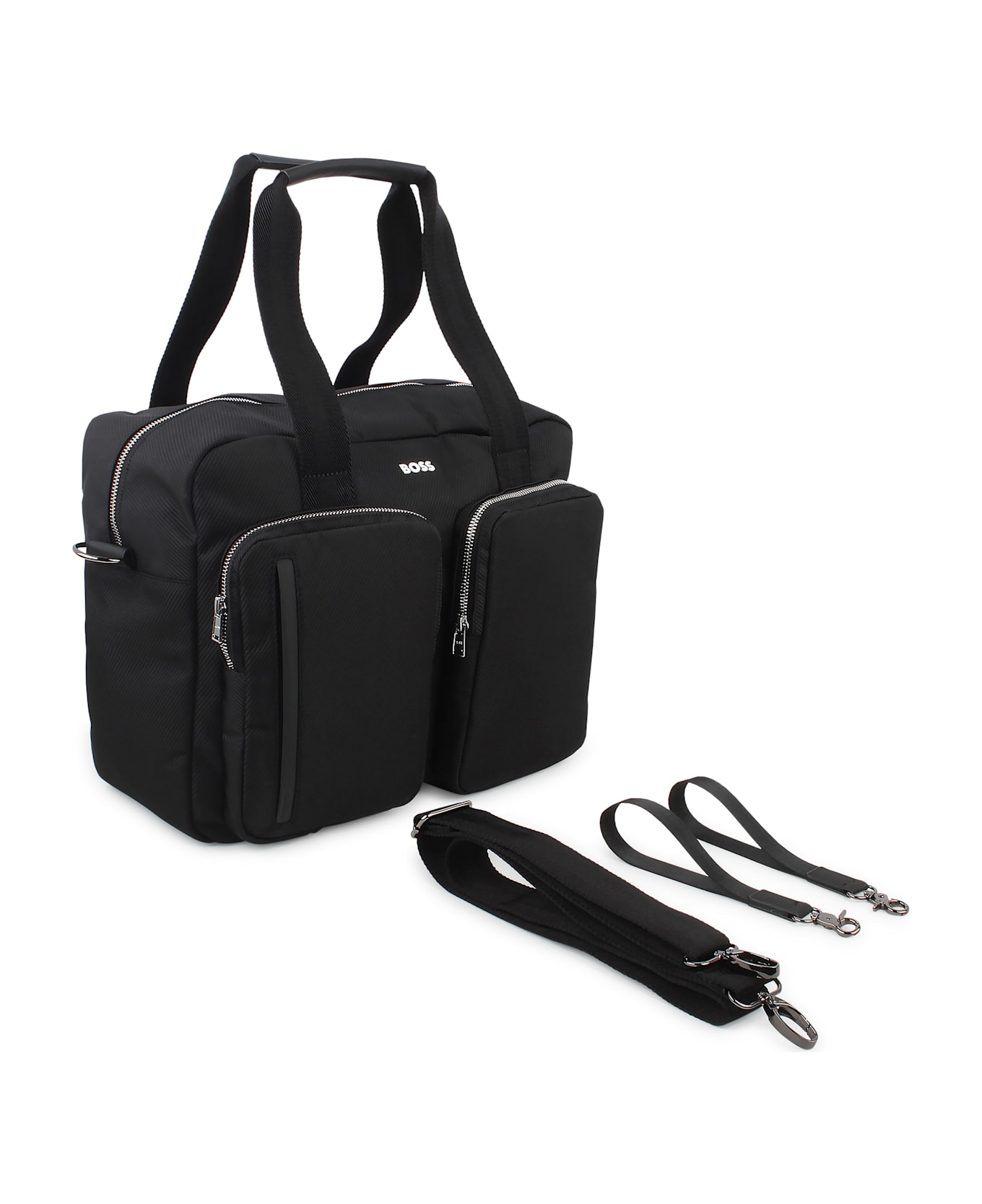 Hugo Boss Borsa Fasciatoio Con Applicazione - Black