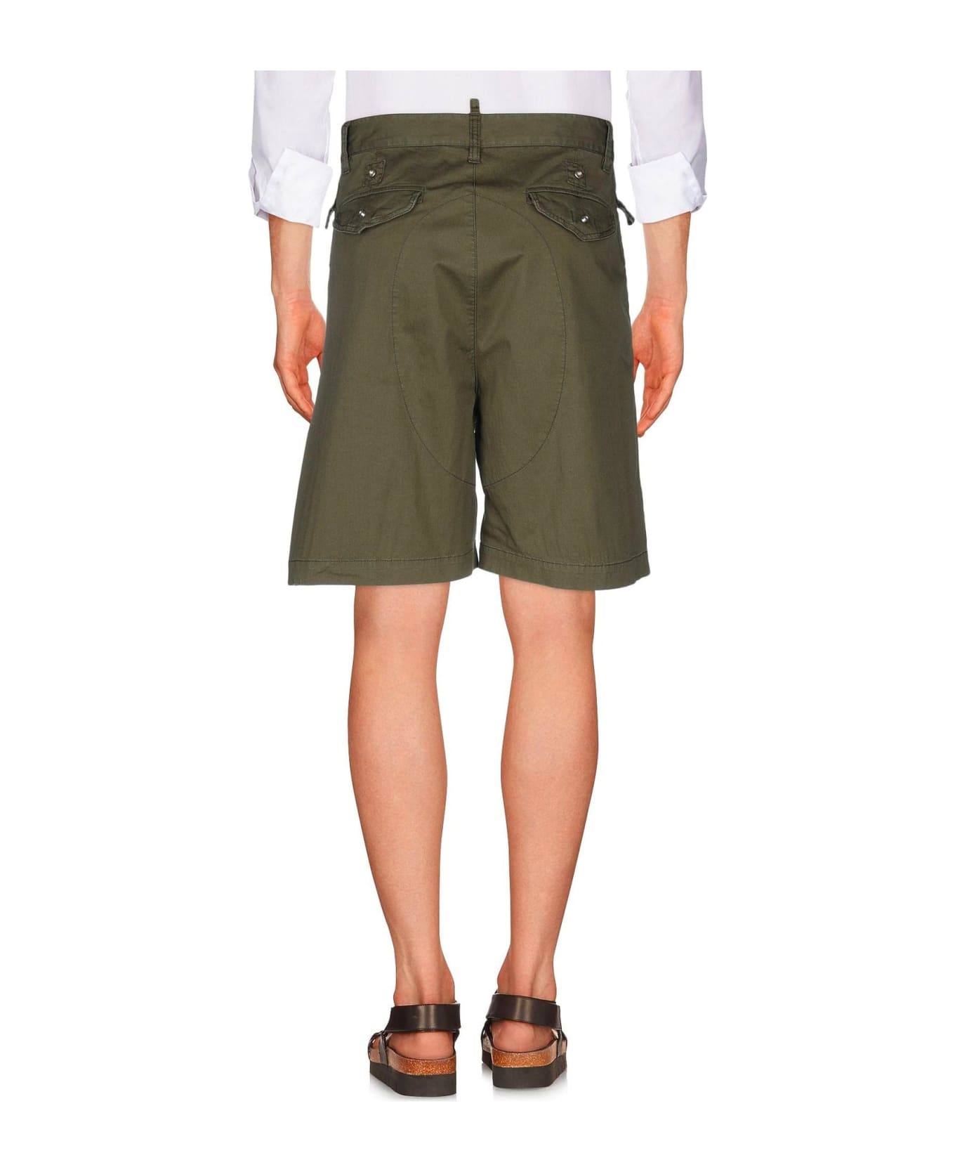 Dsquared2 Cotton Shorts - Green ショートパンツ