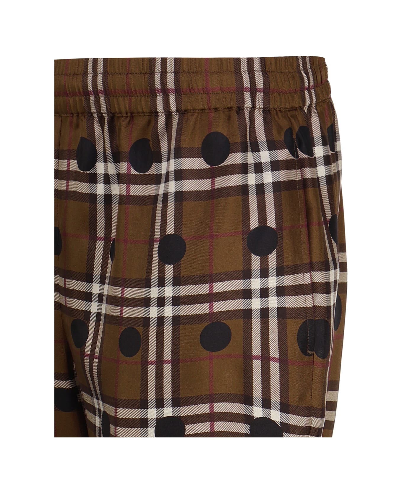 Burberry Vintage Check Polka Dot Silk Shorts - Brown ショートパンツ