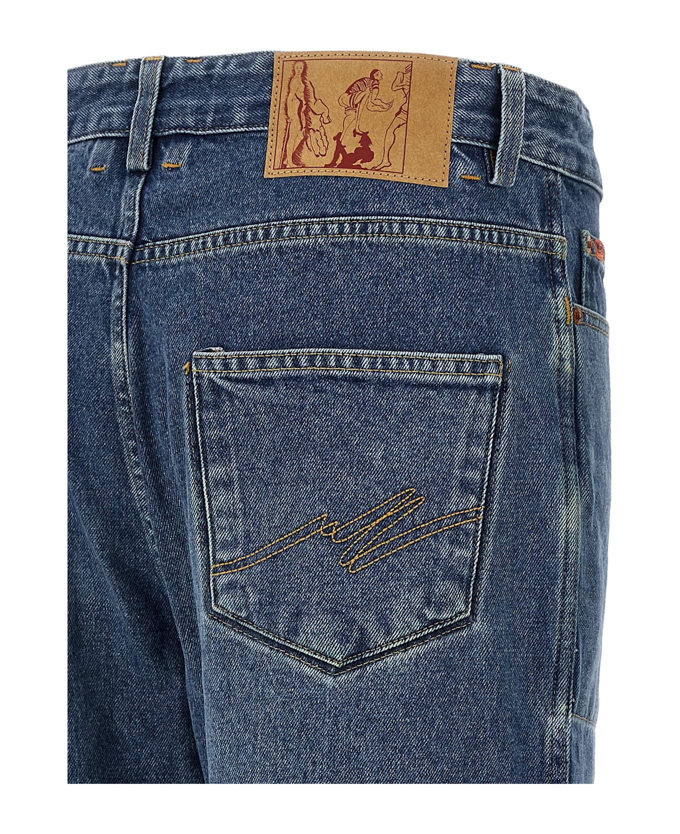 Martine Rose Camo Reversible Jeans - Blue