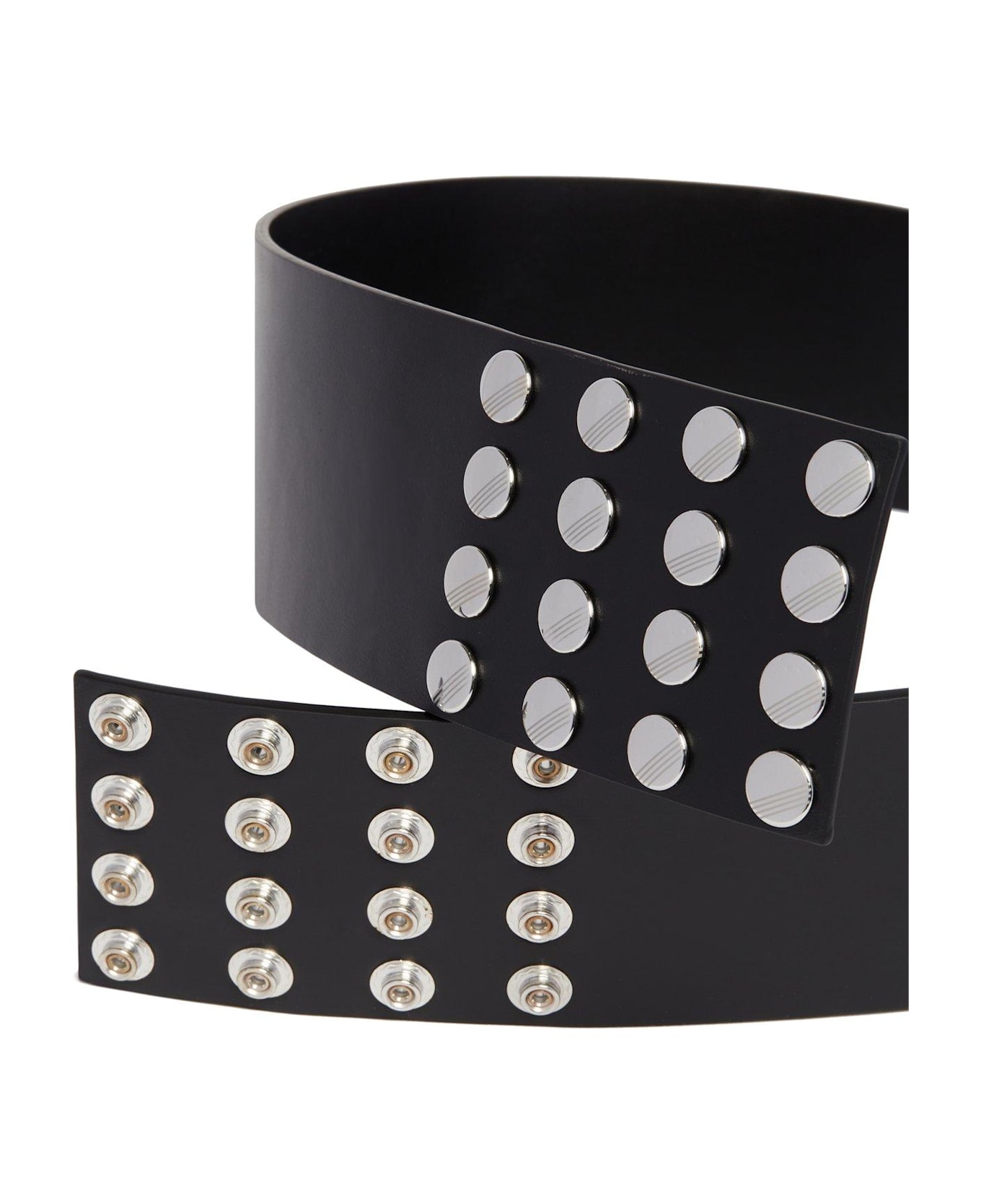 The Attico Press-stud Fastened Belt - BLACK