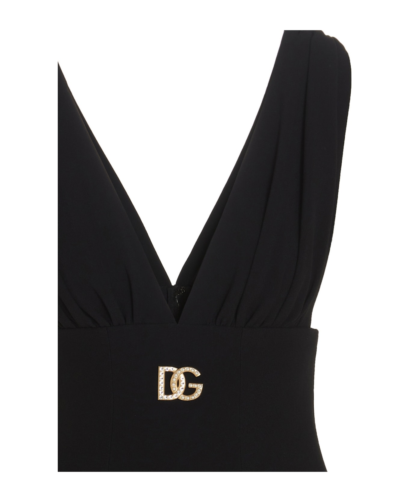 Dolce 
Gabbana Jewel Logo Dress - Nero