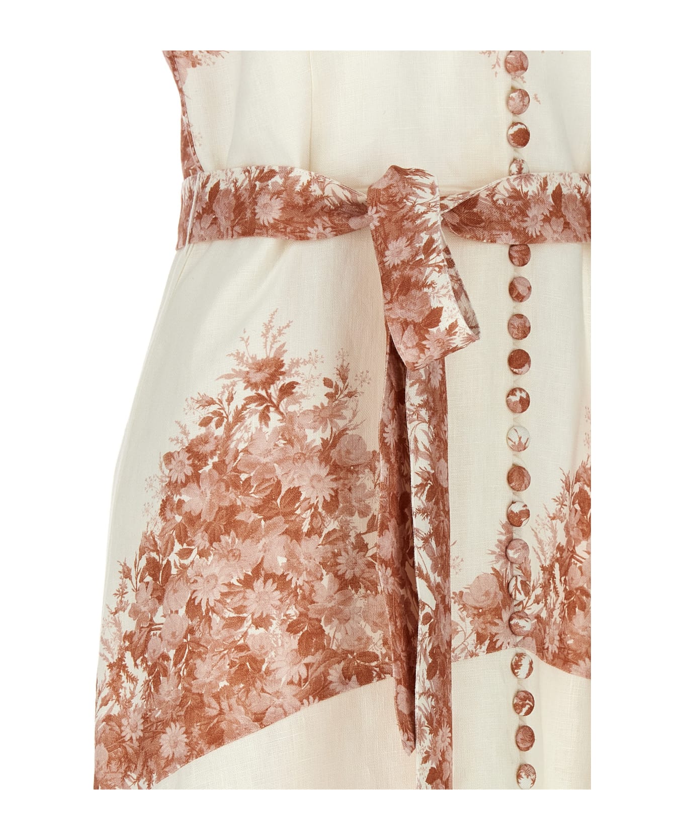 TwinSet Floral Printed Dress - NEUTRALS
