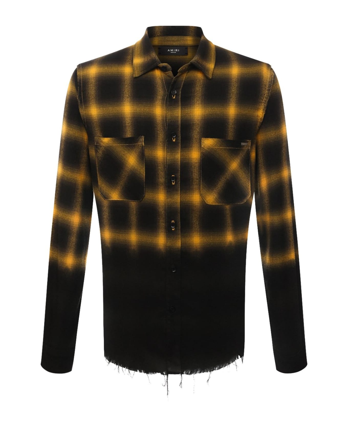 AMIRI Checked Flannel Padded Shirt - Black