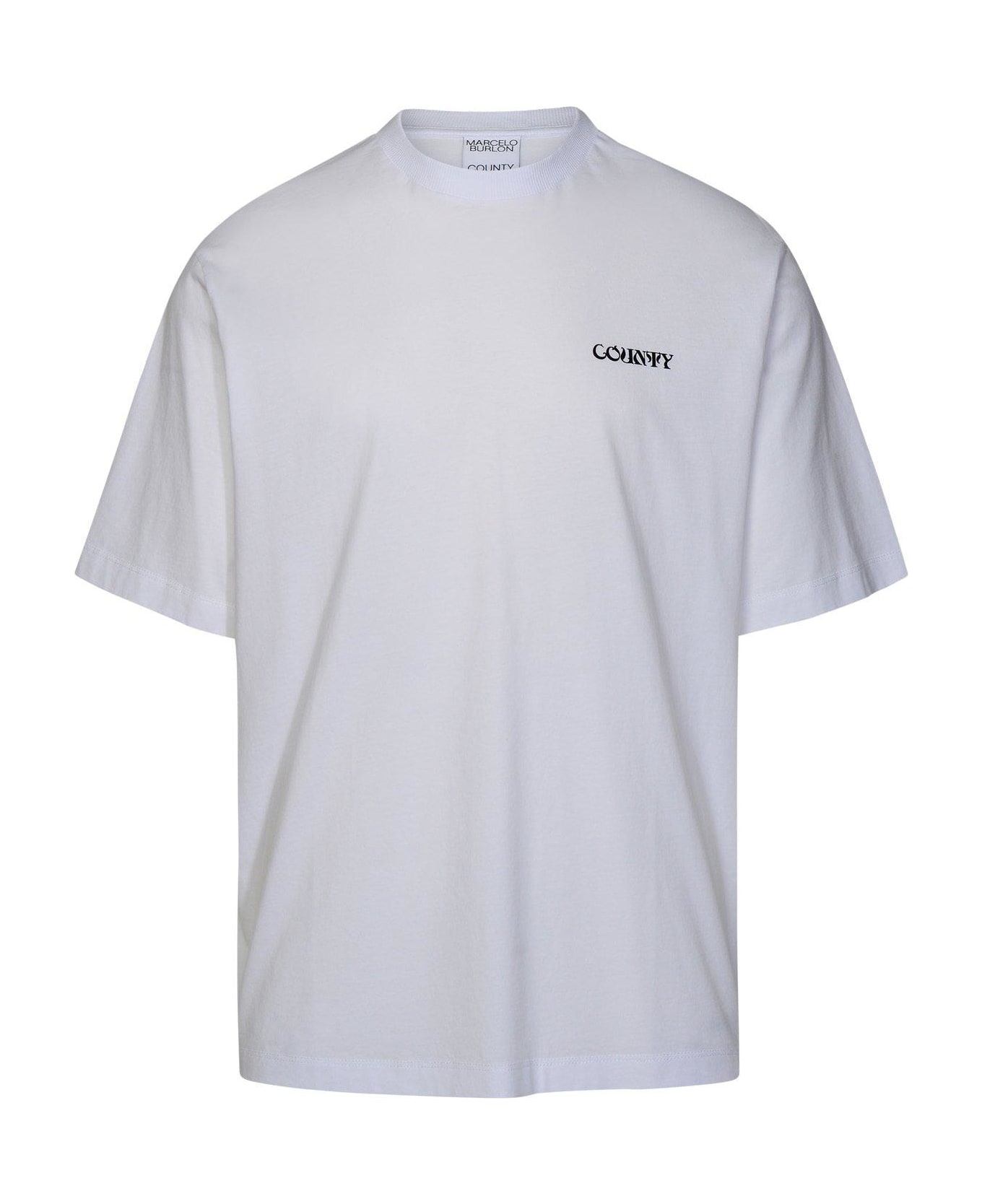 Marcelo Burlon County Printed Crewneck T-shirt - Bianco
